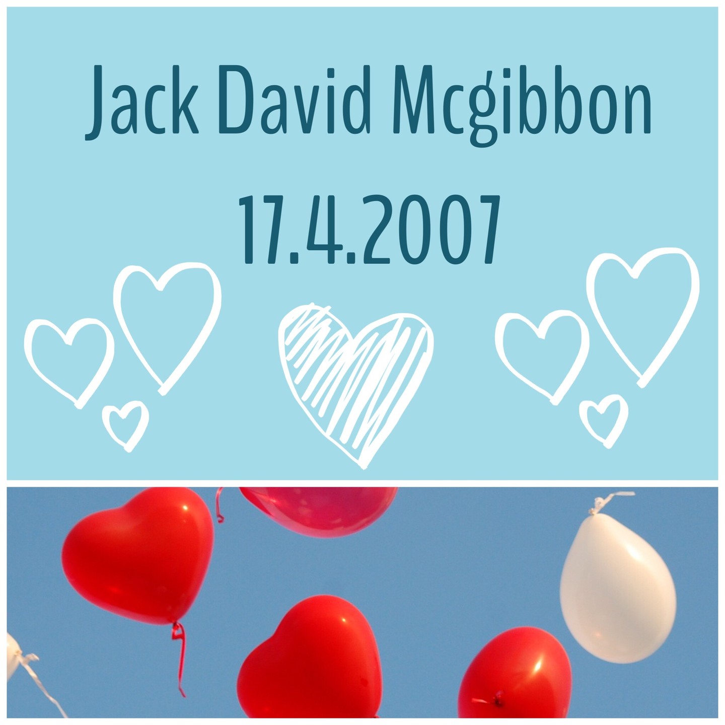 Happy 19th Birthday Jack 🎉🎈🎁 enjoy your celebrations in the clouds. Thinking of your family today xxx #alwaysloved ❤️