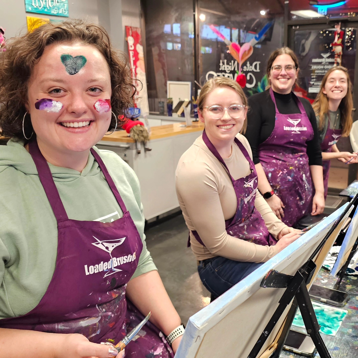 Late Post 🥳 Big Thank you to the awesome WLF team at Bell for painting with us. We had a great time!
.
.
.
#thankyou #paintandsip #teambuilding #coworkers #corporateevent #happyhour #shoplocal #loadedbrushes