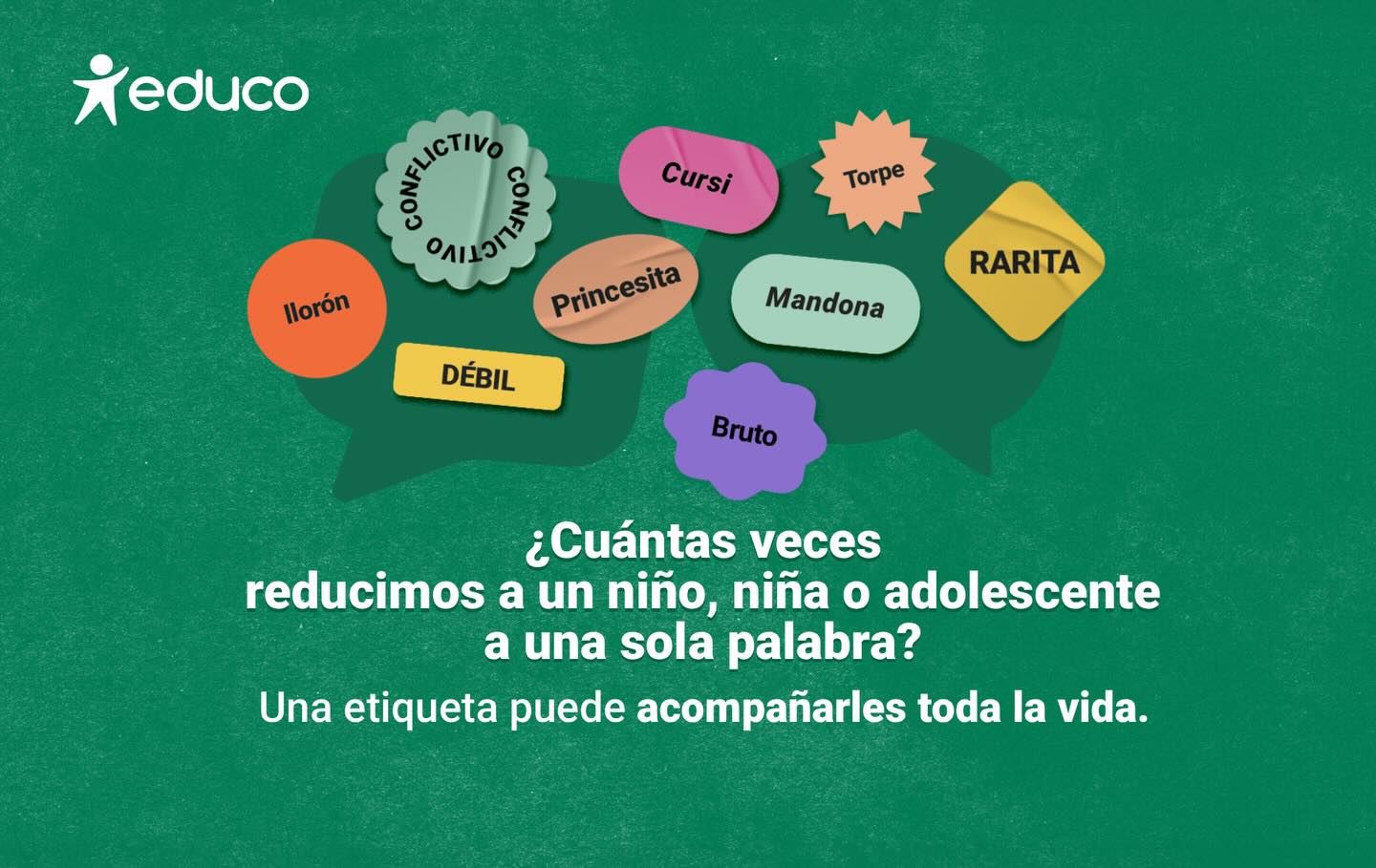 ¿Cuántas etiquetas repetimos sin darnos cuenta? 💬🤔 Son palabras que se dicen rápido, pero que se quedan mucho tiempo.
A veces ni parece violencia. Pero lo son.
Porque limitan, determinan, condicionan.
La infancia merece todas sus posibilidades, no definiciones que cierran puertas.
👉 Comparte para ayudarnos a erradicar los estereotipos que hacen a los niños y niñas más vulnerables.
#InfanciaLibreDeEstereotipos #CrianzaConRespeto #CrianzaConsciente #Educo