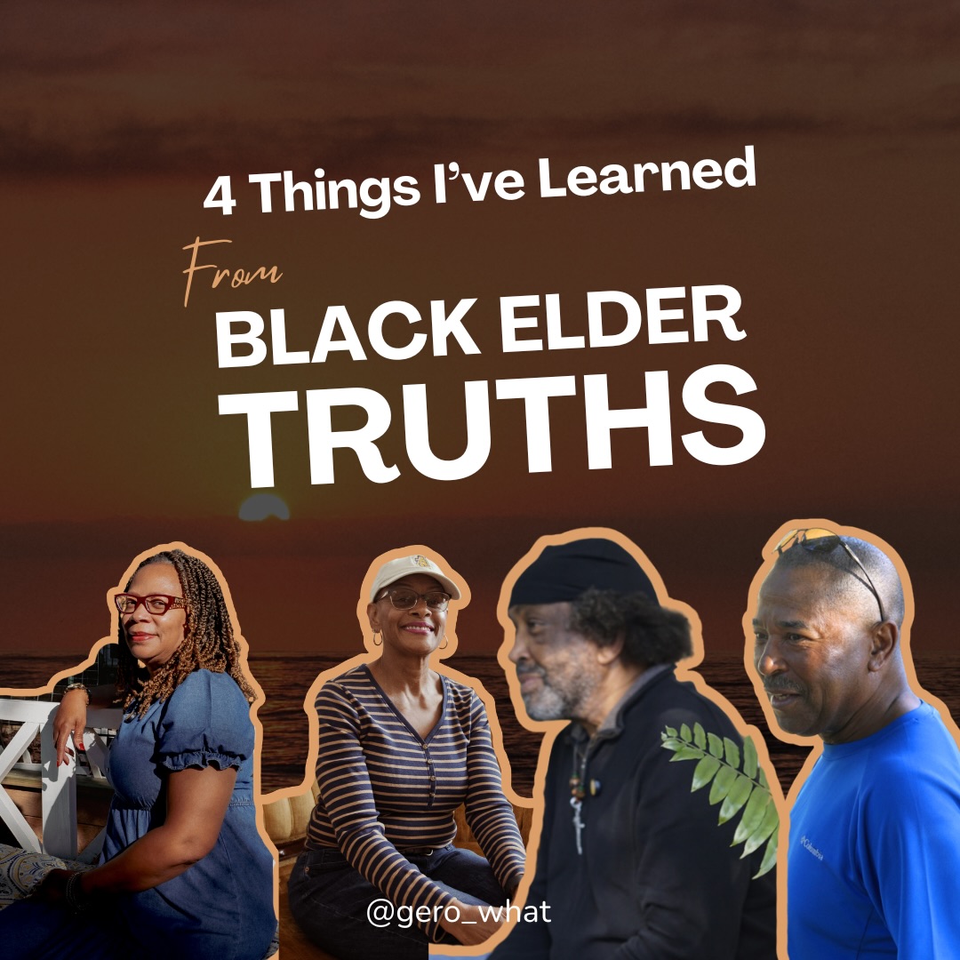 One thing weâll always have in our aging experience, is our truth.
The experiences weâve lived.
The things weâve learned.
The things we didnât understand at the time, but do now.
#BlackElderTruths highlights the perspectives and lived experiences of individuals.
What Iâve learned while listening to these stories:
đItâs never too late
đI didnât get here alone
đYou can always pivot
đChoose joy
1, 2, 3, or 4âŚwhich one did you need to hear today?