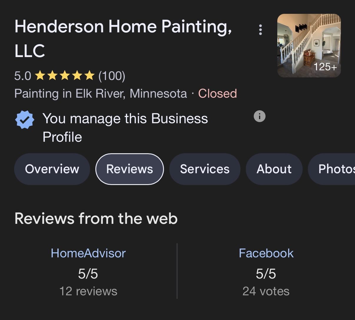 We are officially over the moon! Henderson Home Painting just hit 100 Google Reviews, and we are incredibly honored to maintain a 5-star rating.
To every client who took the time to share their experience, thank you for trusting us with your homes. Whether it’s a new color on cabinetry, trim, getting rid of that popcorn ceiling, or a full interior or exterior refresh of color, we promise to keep delivering the excellence you’ve come to expect.
Thank you for supporting local small businesses!
#HendersonHomePainting #5StarService #CommunityFirst #elkriver #elkrivermn