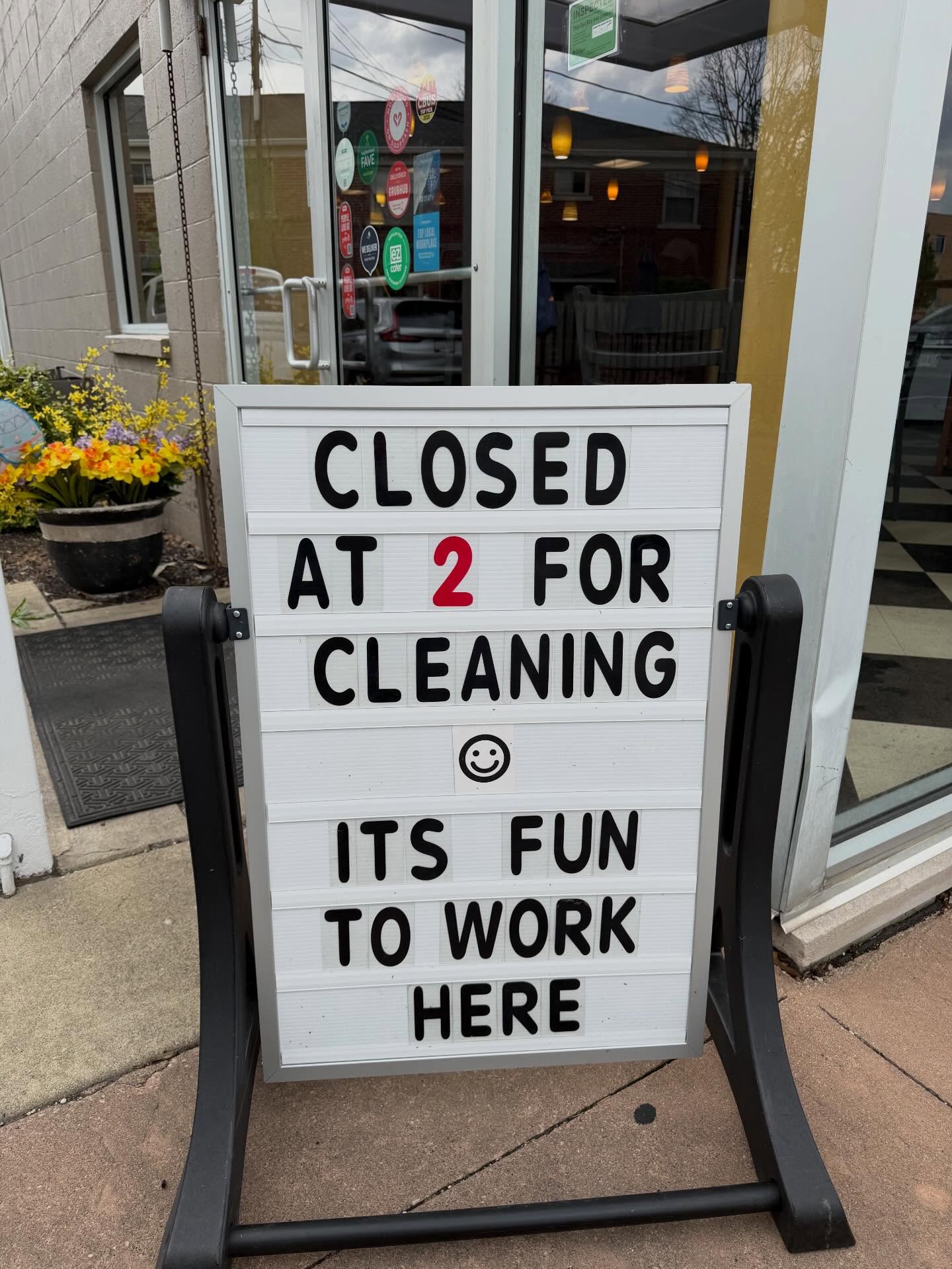 Spring cleaning has begun!!! We’re starting with the floors 🧼 We’ll be back at it tomorrow at 8 am! #springcleaning #freshfloors #goodtimes #chocolatecafe