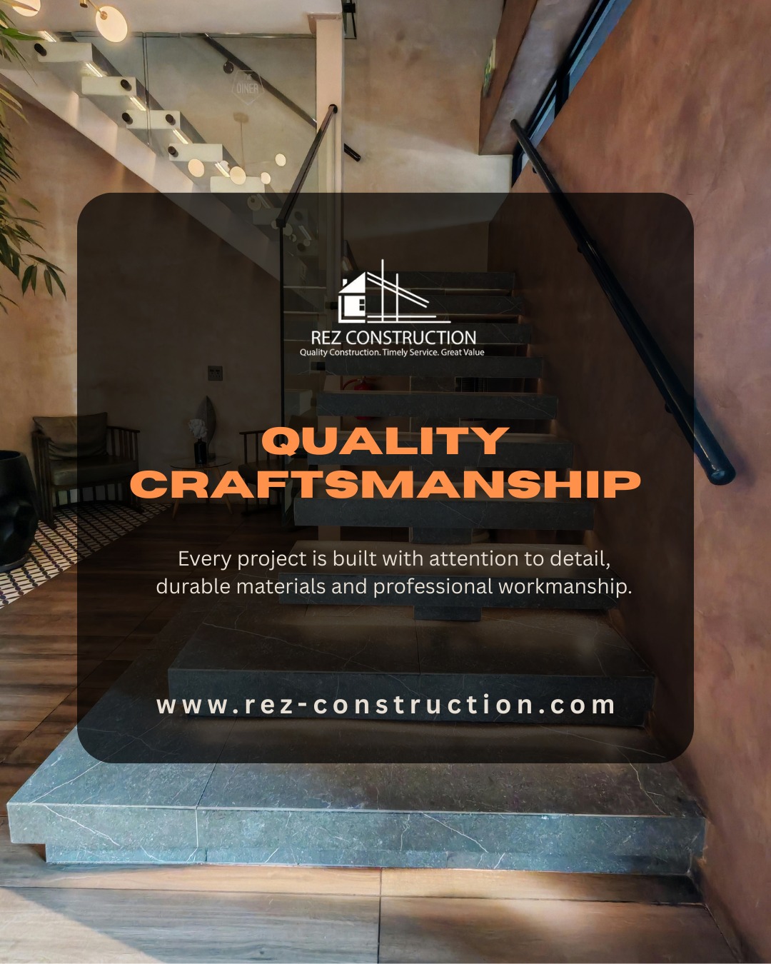 Every project we take on is built with attention to detail, durable materials and professional workmanship. From small renovations to full-scale remodels, our goal is to create spaces that look beautiful and stand the test of time.
When you choose Rez Construction, you’re choosing a team that treats your home like our own, ensuring every detail is done right.
#qualitycraftsmanship
#homerenovation
#residentialconstruction
#commercialconstruction
#durablematerials
#professionalworkmanship
#dreamhomeprojects
#rezconstruction