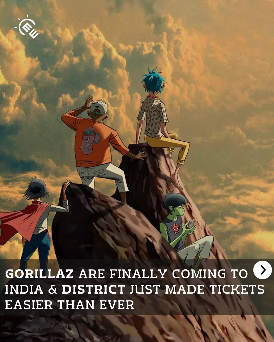 India, this moment was always coming 🇮🇳
From collaborating with the late legend Asha Bhosle to shaping their new Parvat era with Indian inspiration, Gorillaz (@gorillaz) are finally bringing their universe LIVE to India for the very first time.
And locking your spot just got easier with District (@districtupdates):
✔ Book with just 25% now
✔ Get 100% refund flexibility up to 10 days before the show
📍 Bengaluru- Jan 23,2027
📍 Mumbai - Jan 27,2027
Tickets live on District 🎟 India, this moment was always coming 🇮🇳
From collaborating with the late legend Asha Bhosle to shaping their new Parvat era with Indian inspiration, Gorillaz (@gorillaz) are finally bringing their universe LIVE to India for the very first time.
And locking your spot just got easier with District (@districtupdates):
✔ Book with just 25% now
✔ Get 100% refund flexibility up to 10 days before the show
📍 Bengaluru- Jan 23,2027
📍 Mumbai - Jan 27,2027
Tickets live on District 🎟