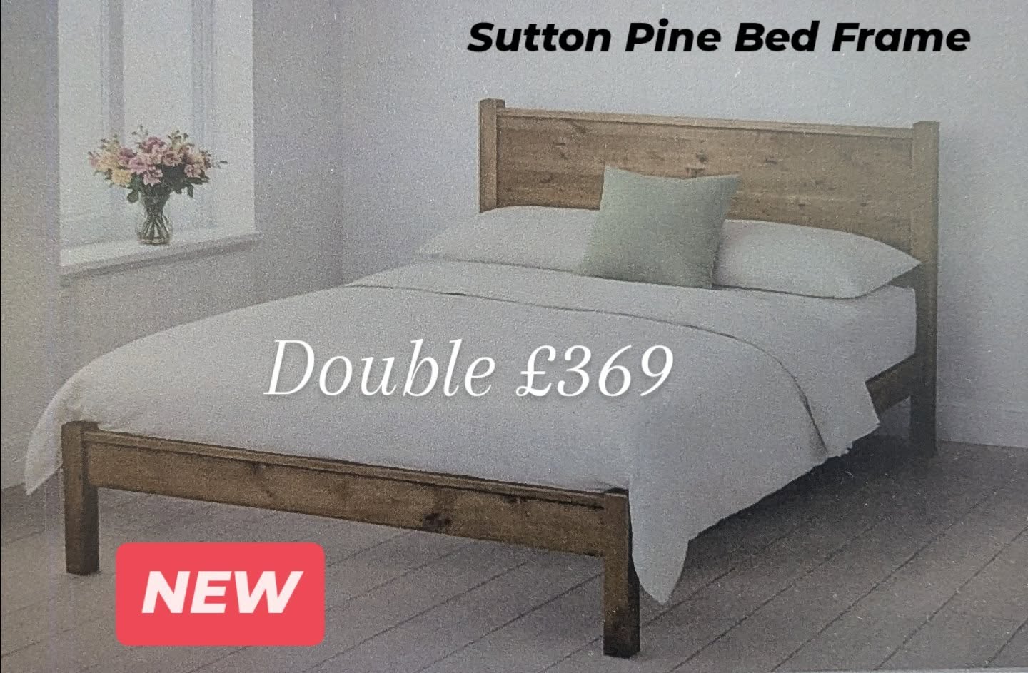 New in! Superior build quality, UK made. Choice of wood colours. SINGLE £299, King-size £419 Super king £529
Super chunky wooden slats.