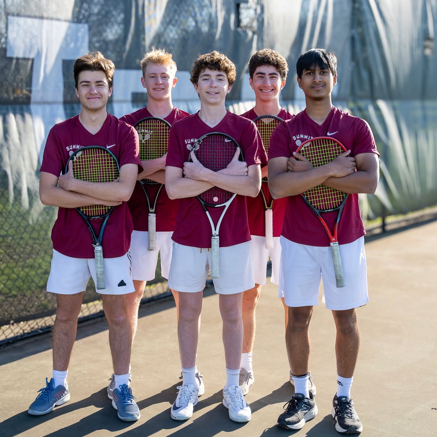 2026 SHS Boys Varsity Tennis is undefeated so far at 5-0, led by Captains Ben Levkov and Dylan Schulberg. Each of the Hilltoppers’ victories have been 5-0 against New Providence, Cranford, Bridgewater-Raritan, Scotch Plains-Fanwood and Dayton.
Meet the Team:
First picture, back row (L-R):
Captain Dylan Schulberg — 2nd Doubles, Senior
Henry Deutsch — 1st Doubles, Senior
First picture, front row (L-R):
Evan Markowitz — 2nd Doubles, Senior
Captain Ben Levkov — 1st Singles, Senior
Ayaan Khan — 1st Doubles, Senior
Not pictured:
Connor Fei — 3rd Singles, Sophomore
Kieran Naidu — 2nd Singles, Senior
Second picture (L-R):
Captain Dylan Schulberg
Captain Ben Levkov
Good luck and keep it up, Summit!!! ☄️☄️🎾
#GoSummit #NJ #Tennis #BoysTennis #Varsity #HighSchoolTennis
