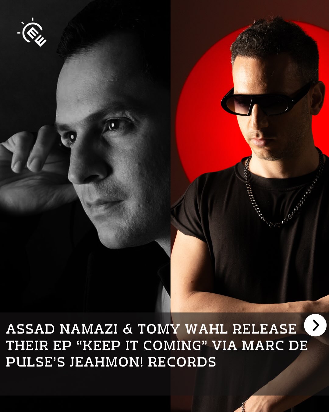 Assad Namazi (@assad.namazi) & Tomy Wahl (@tomywahlofficial) return with Keep It Coming a powerful two-track indie dance EP, released via JEAHMON! Records (@jeahmonrecords). The EP has already gained support from names including Adriatique, Innellea, and Blancah. Now streaming worldwide! Assad Namazi (@assad.namazi) & Tomy Wahl (@tomywahlofficial) return with Keep It Coming a powerful two-track indie dance EP, released via JEAHMON! Records (@jeahmonrecords). The EP has already gained support from names including Adriatique, Innellea, and Blancah. Now streaming worldwide!