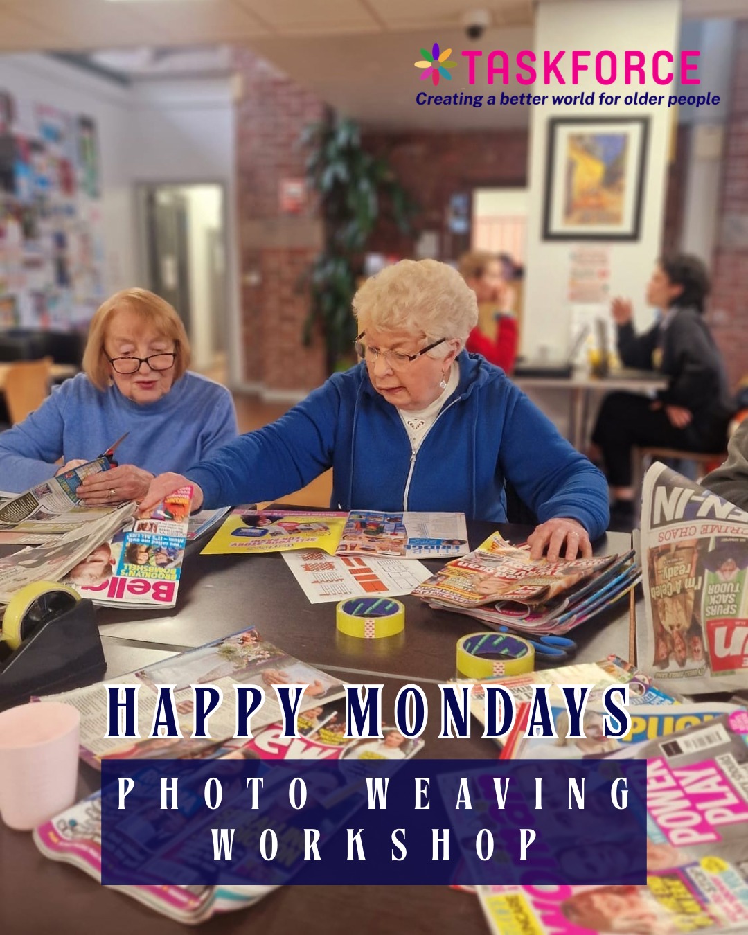 Happy Mondays done right!!!!
We had such a lovely afternoon at our photo weaving workshop lead by the amazing Isabel! An afternoon full of creativity, conversation, and plenty of smiles 💛
It’s always special to see everyone relaxing, trying something new, and enjoying a bit of “me time” together!!!
Missed this one? Don’t worry.... our FREE Happy Mondays workshops run every week!
🕒 Mondays at 2:45pm
Come along next time and join our friendly, welcoming group ✨
For more information, call or text 07724 713563 or email Tatiana.guzman@inspiredtaskforce.co.uk.
#manchester #creativeworkshops #wellbeing #levenshulme #photography