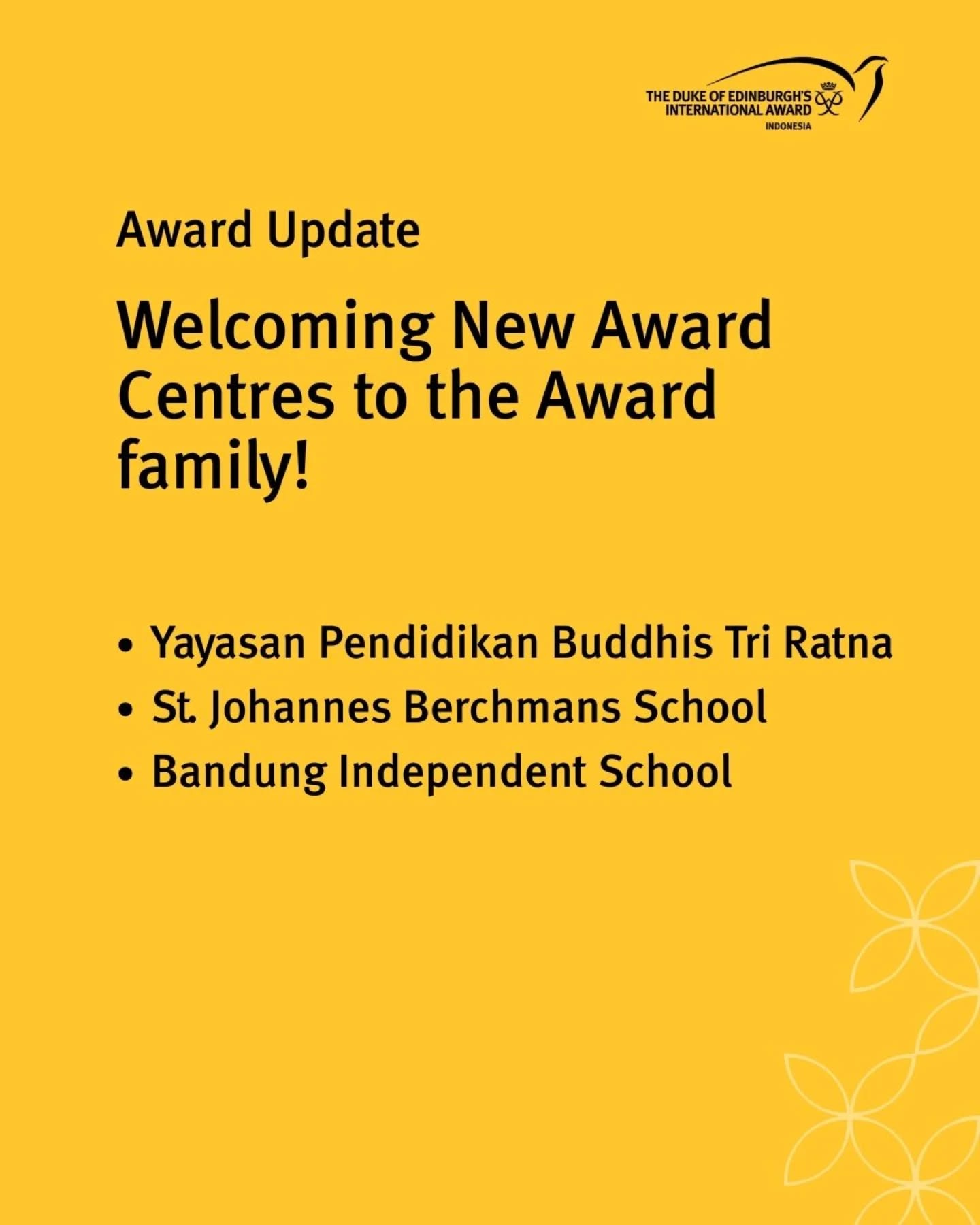 Welcoming New Award Centres!💫
We are excited to support the Award team in providing guidance to participants as they develop their skills and interests, pursue purposeful goals, and gain recognition beyond the classroom.