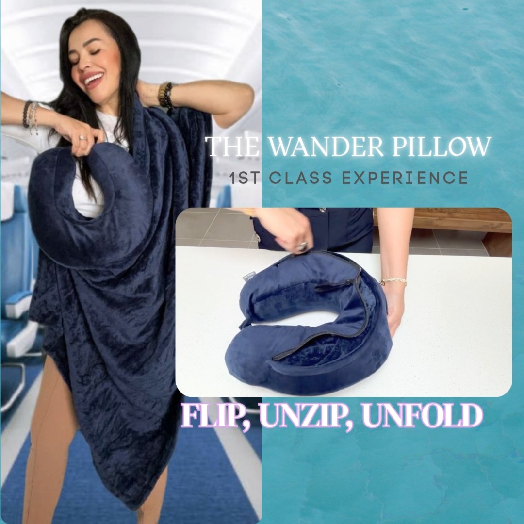 How Innovative is this? a Neck Pillow with a Built-in Blanket? Yes please!!!
#ElPaso #TheWanderPillow #TravelSmart #MilitaryTravel #TravelHack