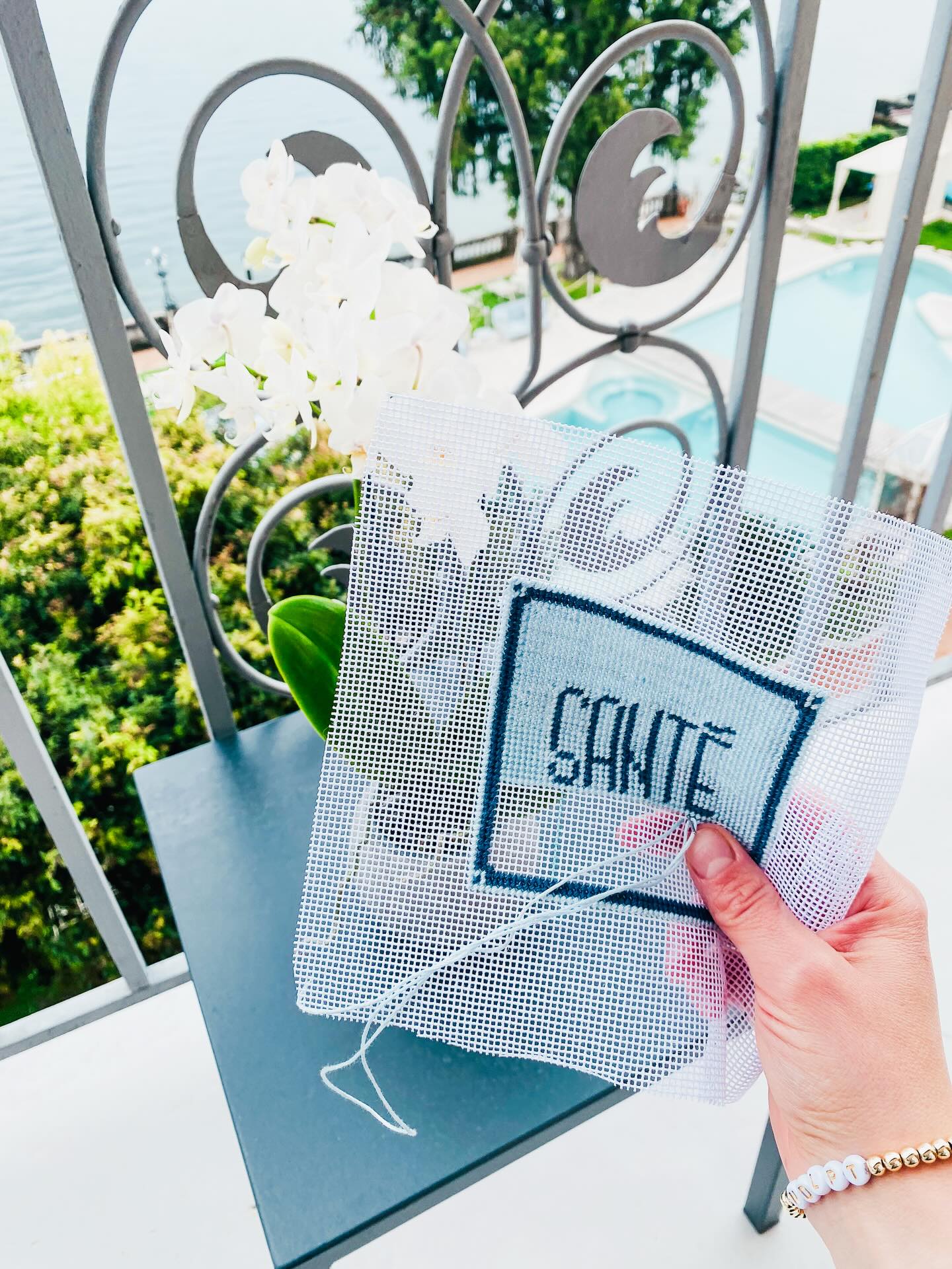 A countdown and ode to the art of summer living.
Santé is one of four designs in our new coaster series, inspired by the simple pleasures of European summers: a chilled glass of rosé, lingering aperitivo hours, and golden evenings by the lake.
Photographed on Lake Garda while the sample is still on the needle, this design is a small celebration of Italian ease and French savoir-vivre—made for tables that welcome good wine, beautiful conversation, and slow summer nights.
