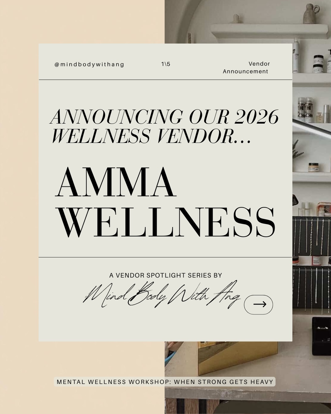 ✨ VENDOR SPOTLIGHT ✨
@amma.wellness
This is one of the vendors I feel truly honored to have at this year’s event…
Meet Nyla, founder of AMMA Wellness 🤍
Her approach to healing goes far beyond surface-level solutions.
Blending Traditional Chinese Medicine, acupuncture, herbal medicine, and intuitive care, Nyla supports the body in a way that is both deeply rooted and incredibly intentional.
What stood out to me most is how she doesn’t just treat symptoms — she helps you understand what your body is trying to communicate.
And if you’ve ever felt like you’re doing “all the right things” but still feel off… this is the kind of work that meets you there.
At the event, you’ll be able to:
• Experience ear seeding (a gentle, needle-free way to support your nervous system)
• Learn more about her holistic approach to digestion, hormones, and mental health
• Connect 1:1 and ask questions about your own healing journey
✨ This is the kind of support that changes how you relate to your body.
I am SO excited for you guys to experience her work in person.
🎟 Tickets are LIVE
(link in bio)
📍 Upland, CA
🧠 Mental Wellness Workshop: When Strong Gets Heavy
Come experience what it feels like to be supported — not just fixed 🤍
#mentalwellness #acupuncture #holistichealing #nervoussystemsupport #uplandca