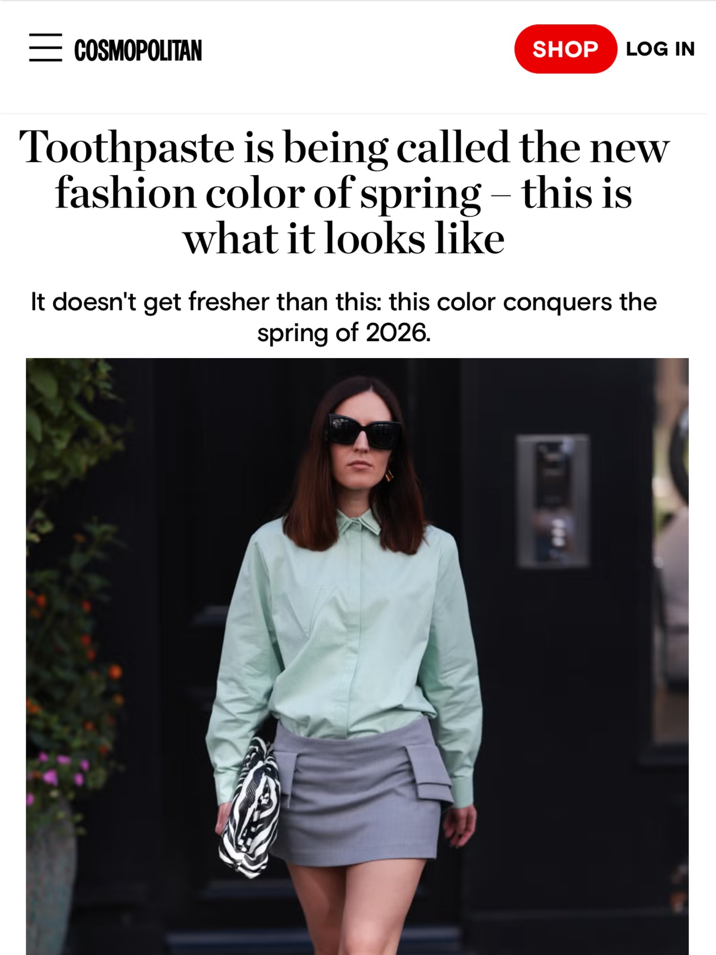 The obsession is real. You saw it here first, now @cosmopolitan @cosmopolitan_nl has confirmed it - mint is the new IT color of the Spring.
.
Shop DUNE Shirt in Mint and NO-DRAMA Skort in Grey at www.darann.com
.
Link to the full article in highlights.