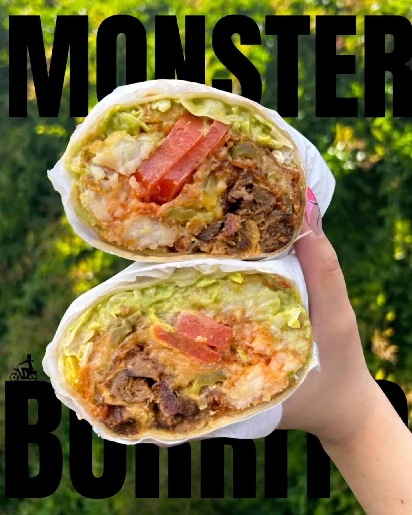 🧟THE MONSTER BURRITO 🧛
Happening #rightnow at #greenTempe
A classic mashup of vegan taco seitan, fresh tomatoes, lettuce, guacamole, spicy salsa, crispy potato, sour cream, melted cheddar cheese, and of course- FRIED PICKLES!!
💀
#alwaysvegan #phoenixvegan #azvegan