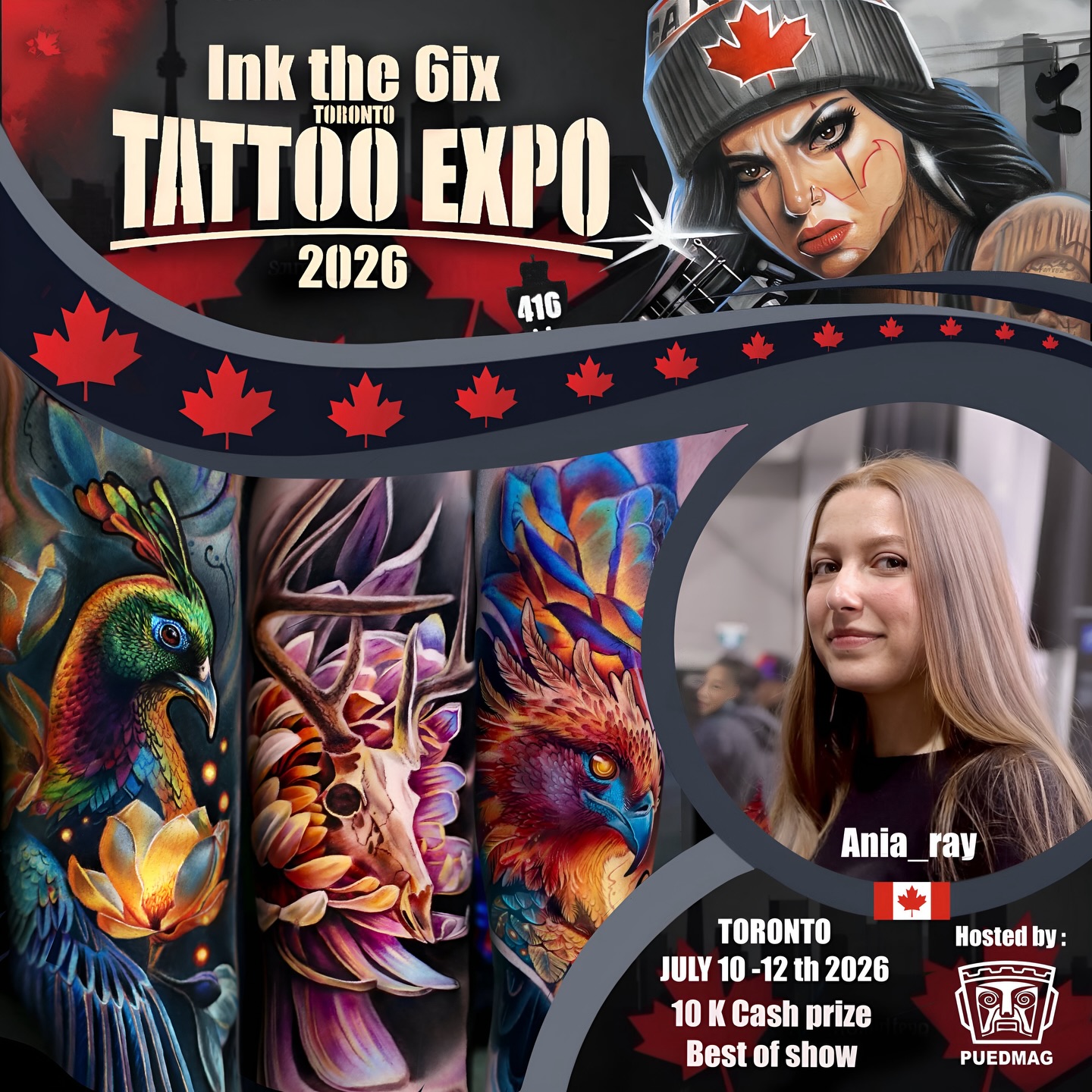 Welcome @ania_ray to the second edition of @inkthe6ixtorontotattooexpo 🔥
Join us this July 10–12, 2026 at the Enercare Event Centre in Toronto 🇨🇦
If you’re looking to get some incredible colour tattoos, she’s the artist you don’t want to miss 🎨
Hit her up directly via DM to book your appointment.
Don’t miss the chance to get some next-level artwork on your skin
You either win with us or watch us win
We the North