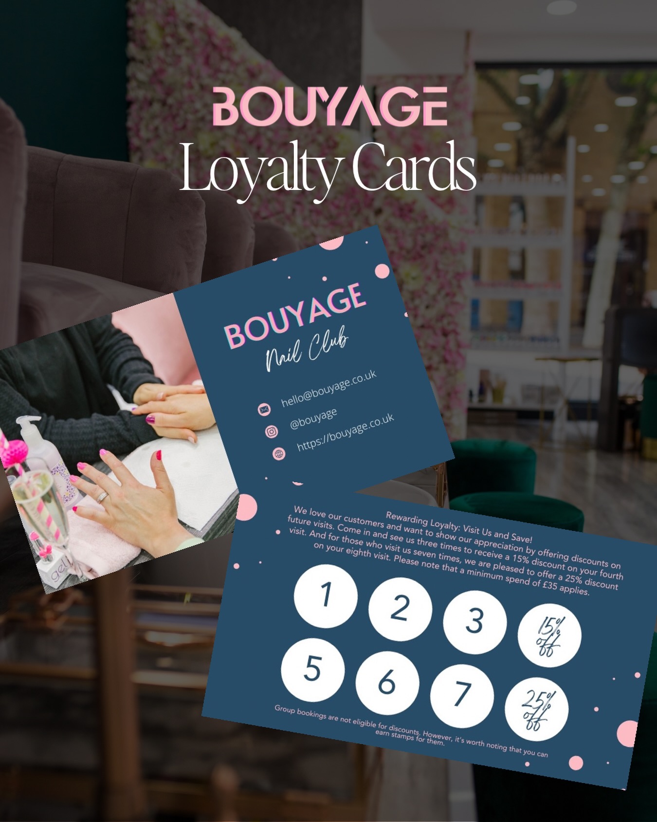 We want to remind you that our Bouyage Nail Loyalty Cards are now active again.
Every NAIL appointment earns stamps — and once completed, you save on future treatments.
Because consistency deserves reward.
#BouyageNails #NailsSalon #StAlbansNails