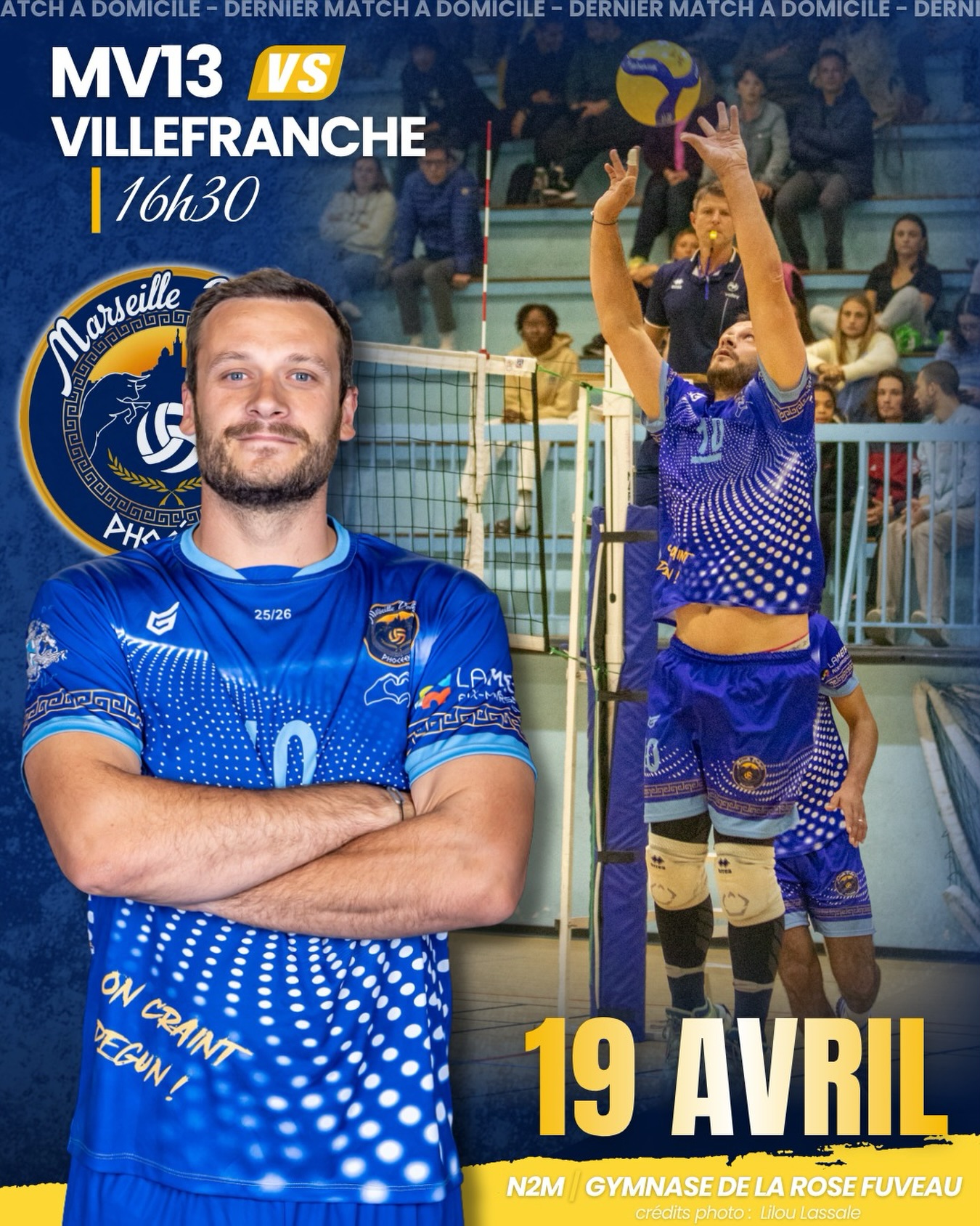 ON CRAINT DÉGUN ! 🗣️
Pour notre dernier match à la maison, l’objectif est clair : la victoire et rien d’autre. 🚀
Le MV13 fait face à Villefranche et compte sur son public pour faire la différence.
💥 19 AVRIL | 16H30
📍 Gymnase de la Rose Fuveau
Entrée libre, ambiance garantie. ⚡️
On vous attend pour faire trembler les tribunes !
#VolleyBallMarseille #MV13 #Villedenice #SportMarseille #DernierMatch