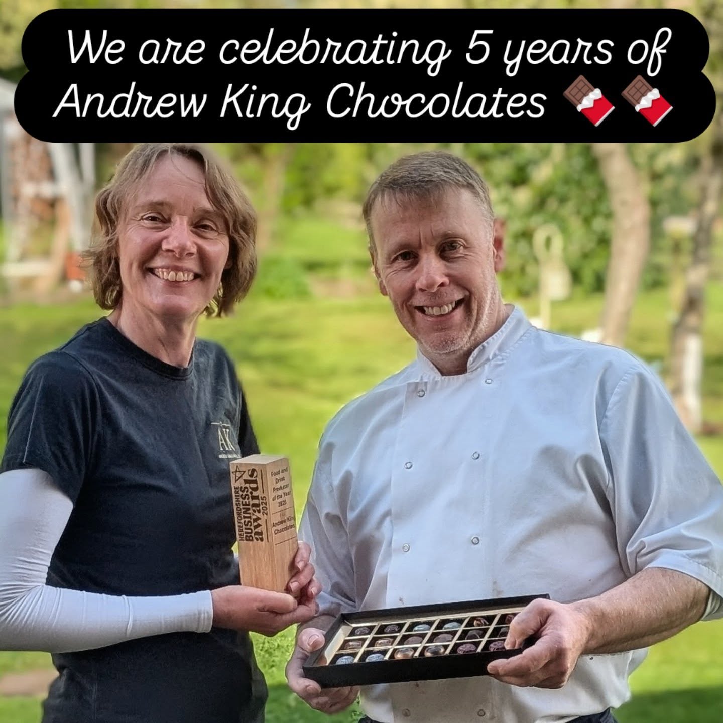 We are 5 years old, whoop whoop 🎉🎉🥳🥳🍫🍫
From starting our small business in Devon in our family kitchen to moving to Herefordshire, where Andy now has his own bespoke industrial kitchen, meeting all you lovely lot at markets, winning numerous awards, we've had a blast 🍫🍫🥳🥳
As a special 'Thank you' we are offering our fabulous Signature Eighteen luxury chocolate box at the 2021 price for a limited time, head to our website to order 🤩🤩🎉🎉🍫🍫
www.andrewkingchocolates.com
#awardwinning
#happybirthday
#wearefive
#artisanchocolatier
#artisanchocolates