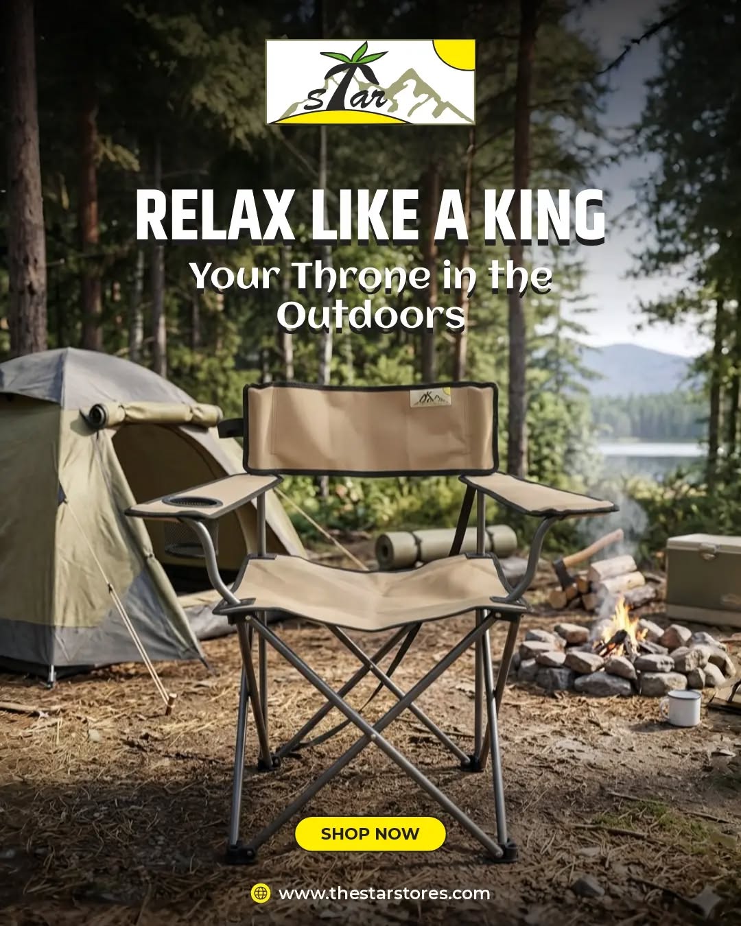 Experience unparalleled comfort with our Camping Armchair.
—your personal throne in nature. Relax like a king and make every moment count!
To know more or buy, visit thestarstores.com
#CampingArmChair #ComfortLikeAKing #TheStarStores