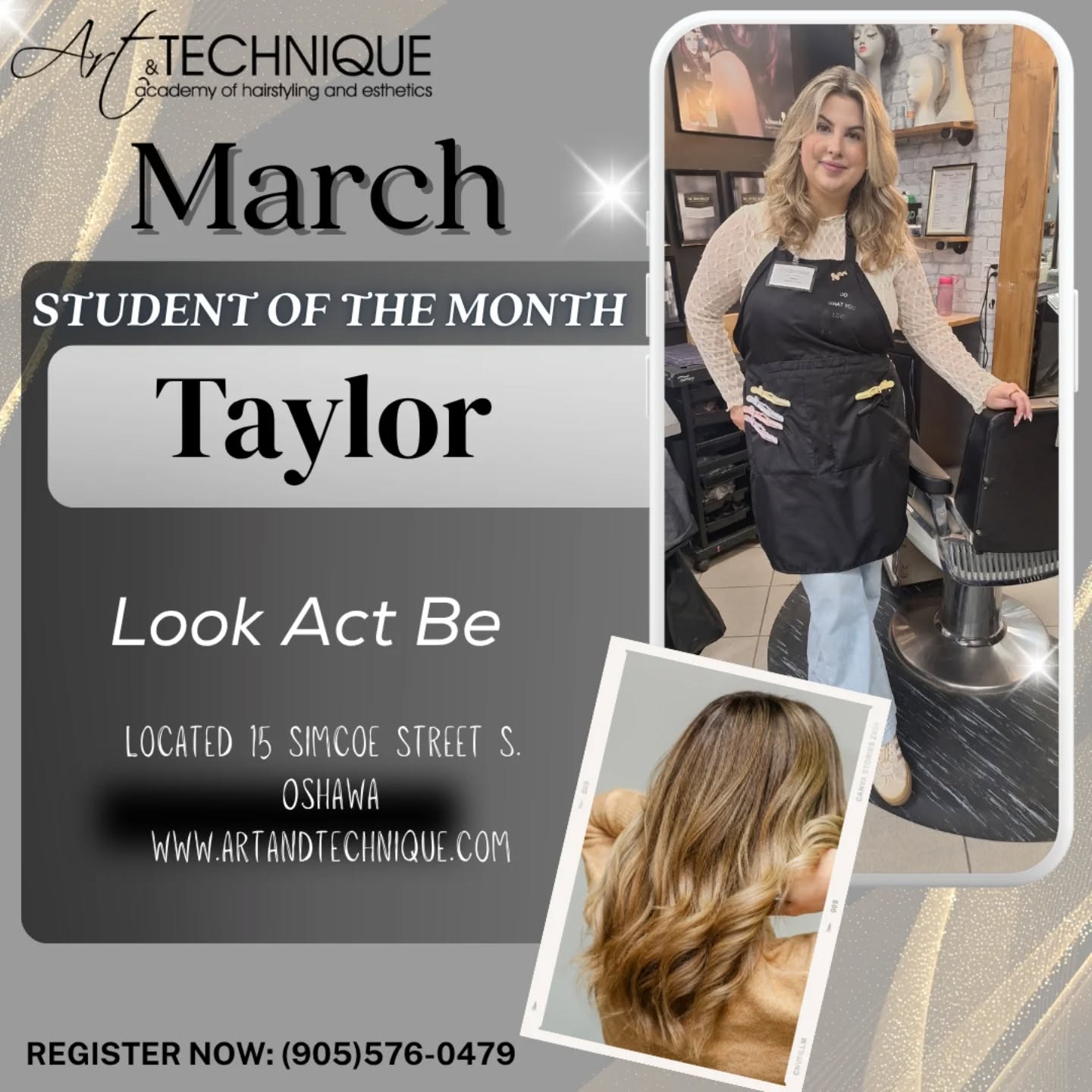 Taylor takes the spotlight as Art & Technique’s Student of the Month for March 🎉👏
Congratulations, Taylor— your hard work, dedication, and passion for hairstyling truly shines. ⭐️
#StudentOfTheMonth #ArtAndTechniqueAcademy #HairStudents #FutureStylist #HairstylistLife
@blondishbyt