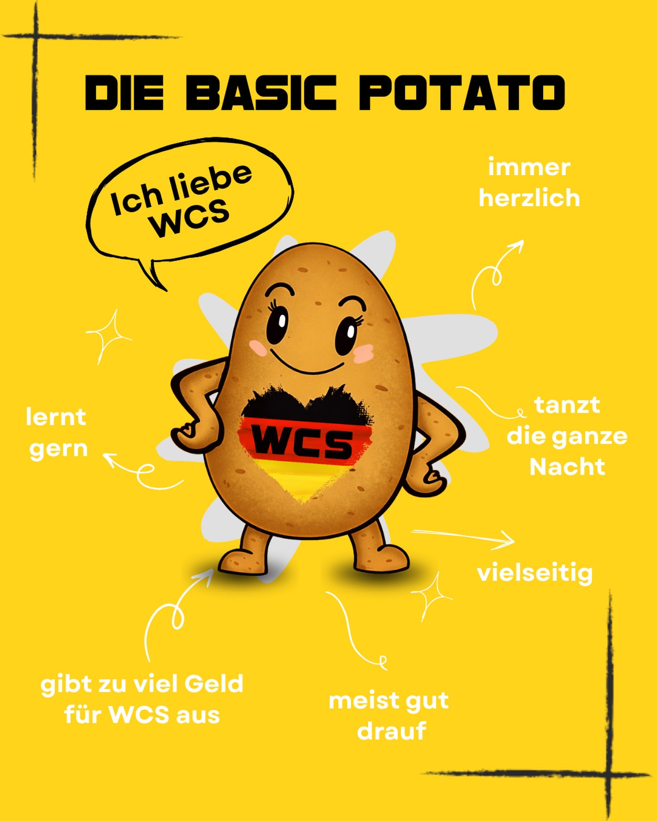 Es war einmal… eine Community voller Potatoes 🥔
Unsere Basic Potato ist nicht einfach nur ein Maskottchen.
Sie steht für das, worauf West Coast Swing aufbaut: starke Basics, echte Connection und ganz viel Persönlichkeit.
Und sie bleibt nicht allein…
Weitere Community Potatoes wachsen schon 🌱
Sie tanzen.
Sie judgen.
Sie legen auf.
Stay tuned.
👩🏻🎨 @stickynote.lettering
#wcs #wcsgermany #wcspotatoes #socialdance #partnertanz
