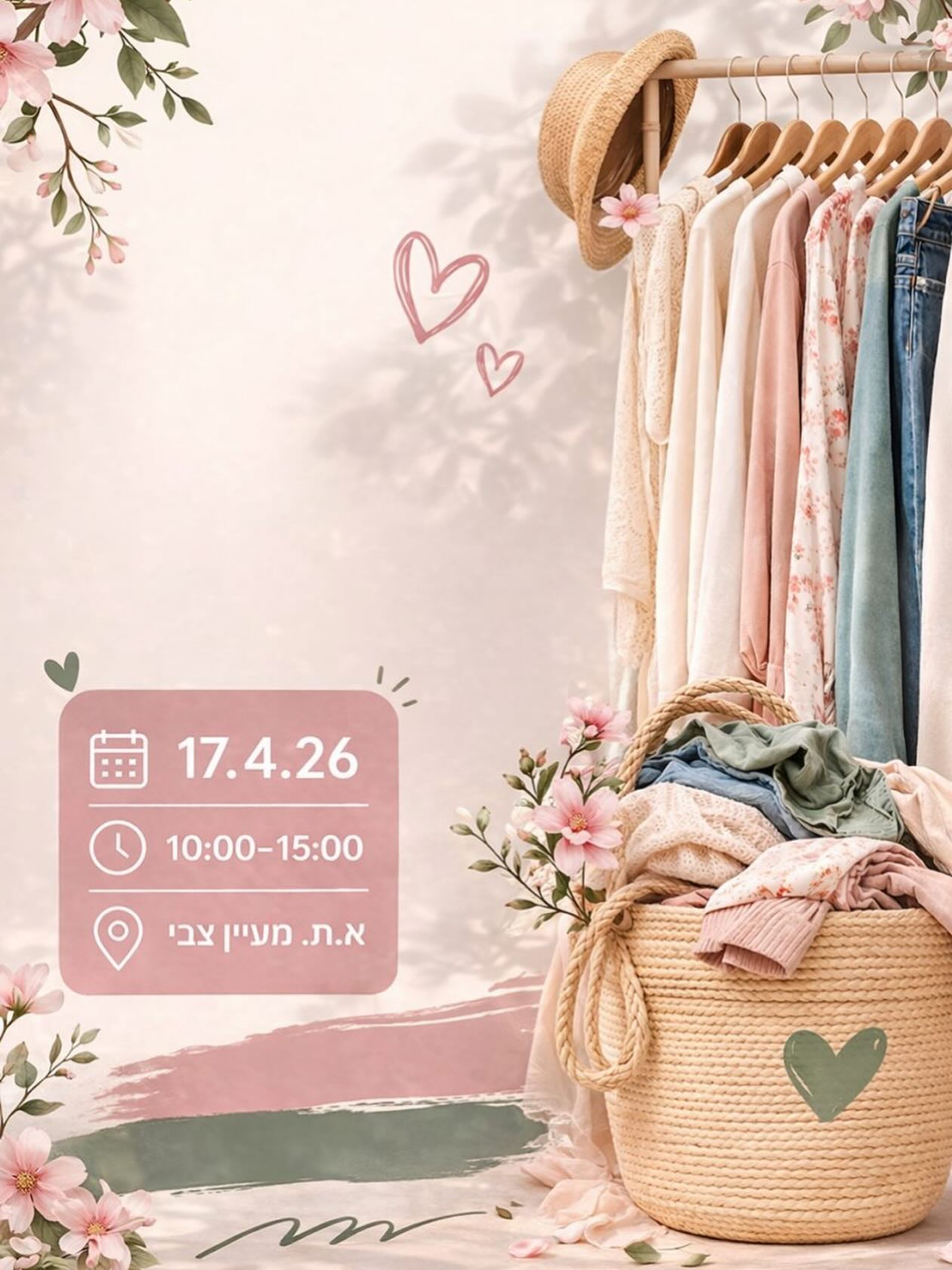 🔥מכירת 10₪ אביבית וענקית ~בשישי הקרוב 🔥
La Mila
בתקופה הזו, כשבחוץ הכל מרגיש קצת לא יציב,
מצאתי את עצמי נכנסת למחסן… ומחליטה לשחרר. באמת לשחרר.
שקי ענק של בגדים מעולים~חורף, קיץ, נשים וגם קצת לגברים ~
פריטים שחיכו לרגע הנכון לצאת החוצה.
והרגע הזה הגיע.
🗓 שישי | 17.4.26
⏰ 10:00–15:00
📍 א.ת. מעיין צבי
👗 👘👖
כל הפריטים במכירה: 10₪
(כן, זה אמיתי)
למי שאוהבת/אוהב לפשפש, לגלות, למצוא אוצרות ~
זו ההזדמנות !
ושאר החנות?
נשארת בדיוק כמו שאתן אוהבות ~מסודרת, מוקפדת ומלאת השראה ✨
תביאו איתכן חברות, תשלחו למי שצריך רגע של כיף בתוך כל זה 💚
מוזיקה+כיבוד קל🥨
ימים שקטים לכולנו
🕊️🤍🥂
https://www.instagram.com/lamila.vintage.2?igsh=b2Y1MW51MDZ2eGNq&u
https://www.facebook.com/