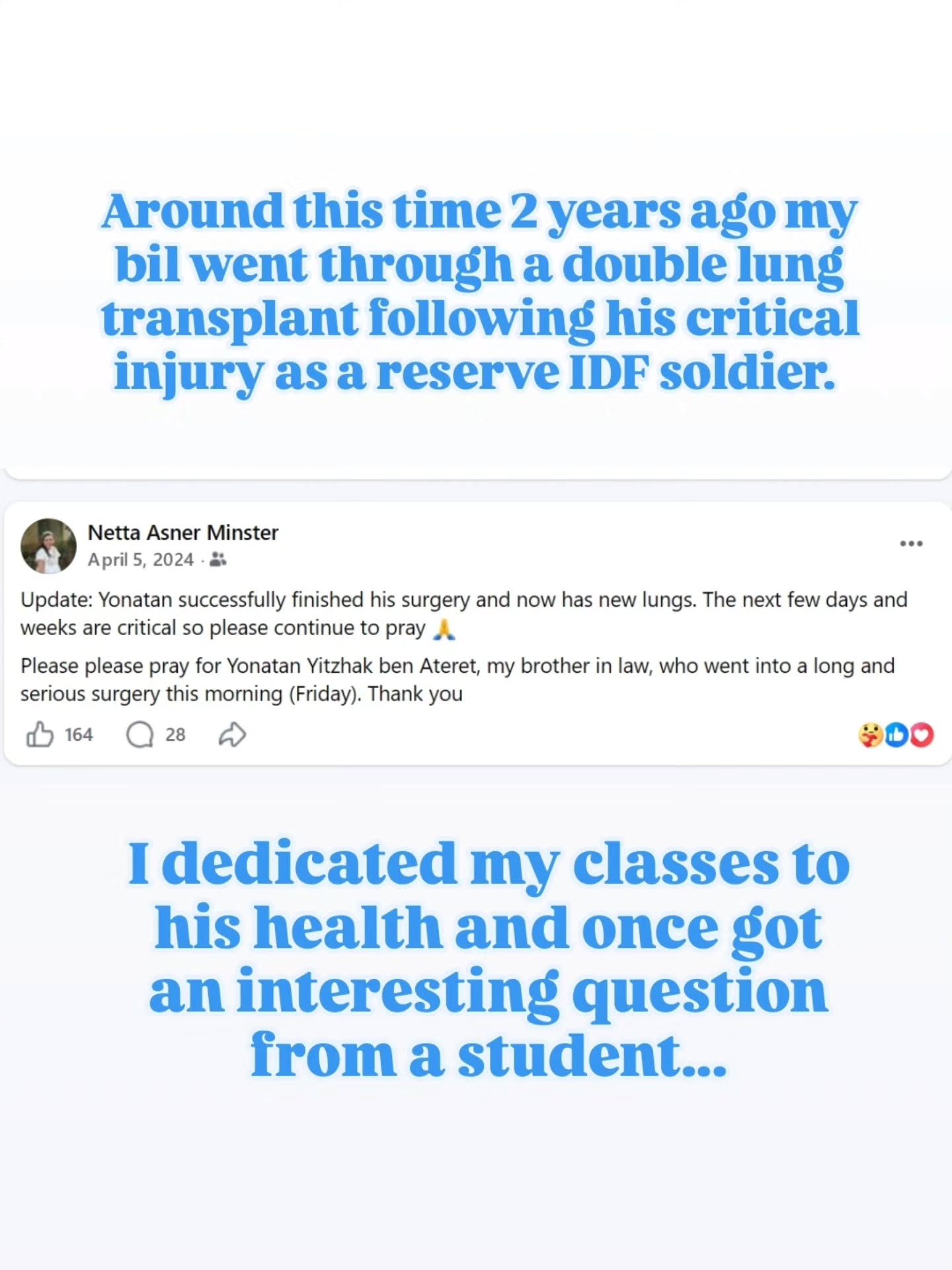 P.S. Baruch hashem thanks to all the prayers he is ok. His life will never be the same, but he is well 😊🙏
.
Comment HEBREW to improve your Hebrew fluency, understand more, connect to prayers. 3 spots left (at the moment...) and not doing this course again until end of 2026- early 2027.
.
.
.
#prayer #hebrew #ivrit #pray #learn