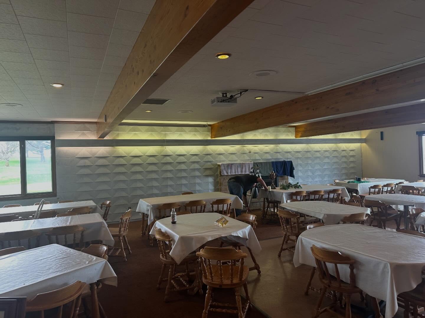 If you’ve been at the course the past few weeks, you might have seen some of my family members helping clean and organize! Shout-out to my parents Rose and Greg for painting the event room today!