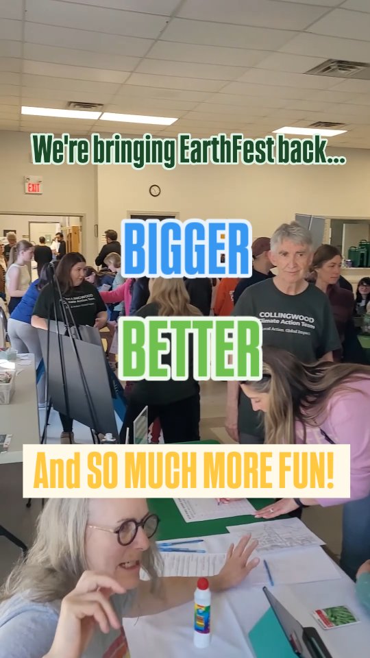 More hands on fun, more prizes, more exhibitors!! And it's FREE! 🗓️Sat Apr 18 | 🕕 10 am - 2pm | 📍Collingwood Leisure Time Club. More details at the link in our b10. #earthday #earthfest #collingwood #climateaction #familyfun