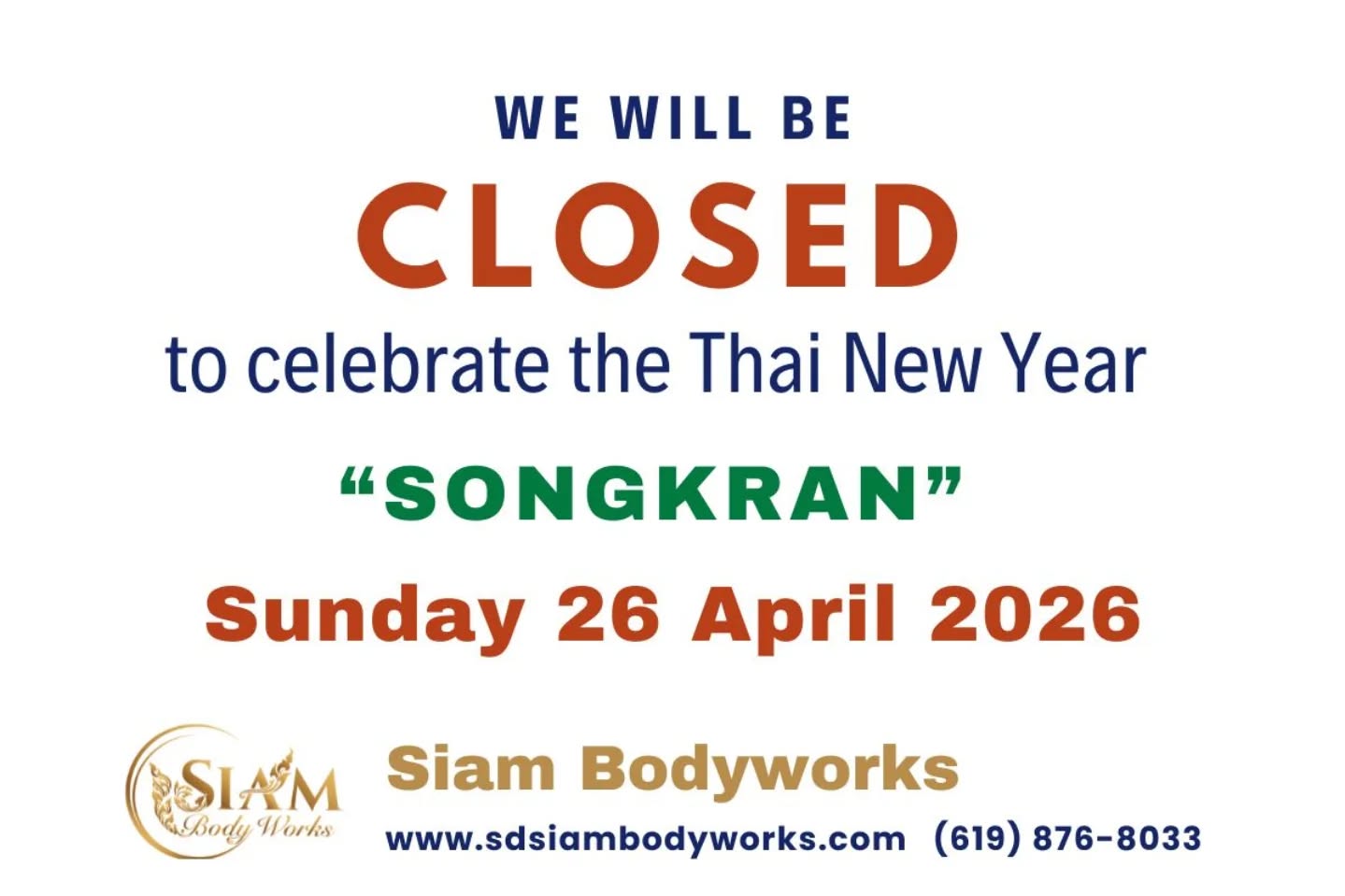 #saimbodyworks #thainewyear #songkran #holiday #thaimassage