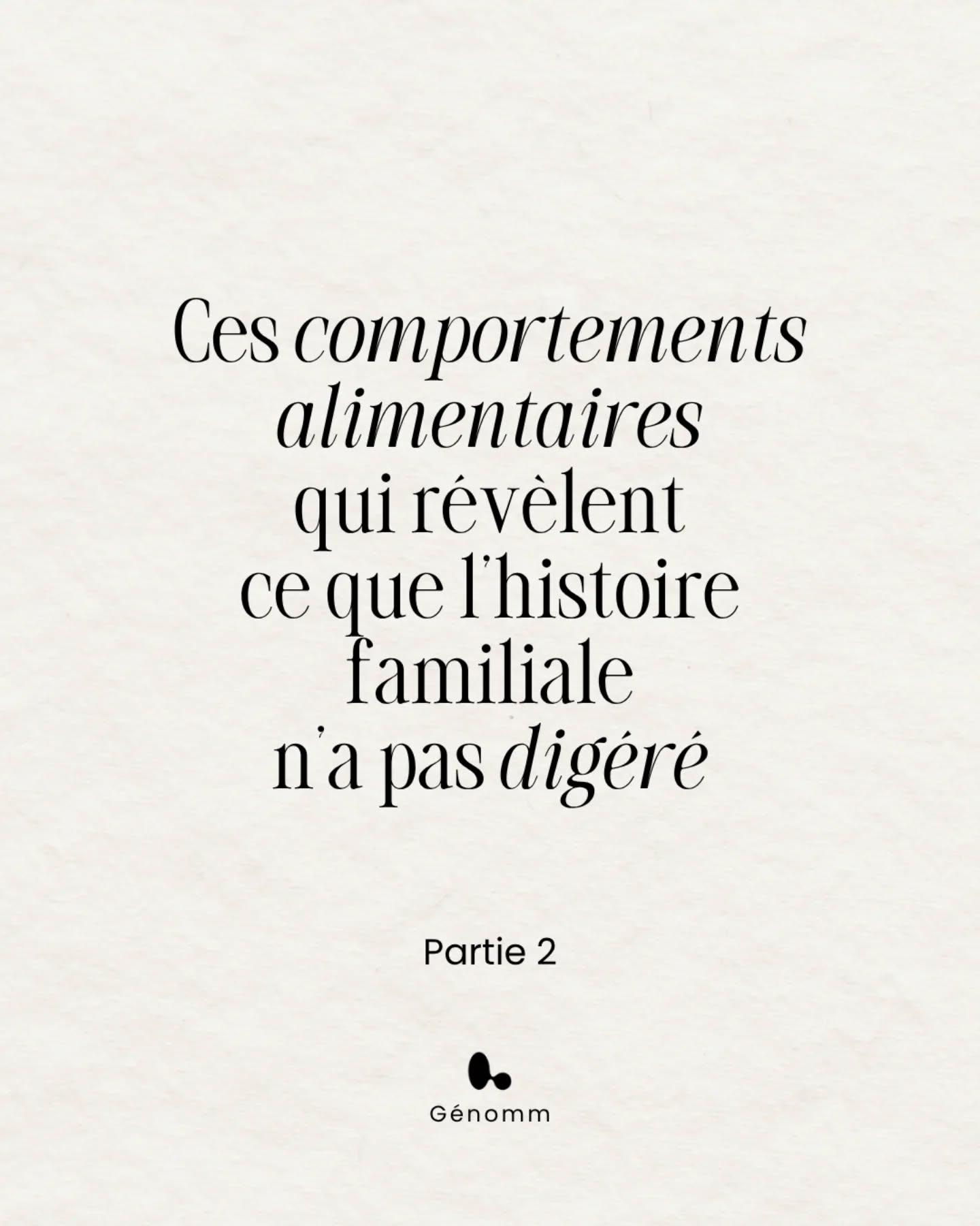 Les comportements alimentaires ne se limitent pas à des choix individuels ou à des habitudes acquises.
Ils traduisent souvent des modes d’adaptation plus anciens, où le corps prend le relais pour gérer ce qui n’a pas pu être élaboré autrement. Derrière un comportement répétitif, il existe fréquemment une logique, une fonction, une cohérence inscrite dans une histoire plus large.
Manger ne concerne alors plus uniquement le corps. Cela peut devenir une manière de répondre à une tension, de maintenir un équilibre interne ou de s’inscrire, parfois à son insu, dans une continuité familiale.
La psychogénéalogie permet de rendre ces mécanismes lisibles. Elle apporte un cadre d’analyse précis pour relier un comportement à son contexte d’émergence et à sa fonction dans la transmission.
Se former, c’est développer cette capacité de lecture, affiner sa compréhension et accompagner avec une approche plus structurée et plus juste.
Rejoignez la formation en psychogénéalogie et analyse transgénérationnelle avec Génomm par Véronique Cézard (lien en bio 🔗)