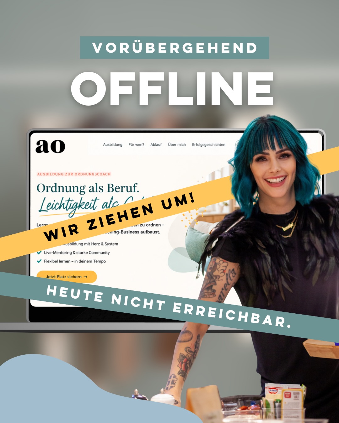 ACHTUNG OFFLINE! ⤵️
Die Akademie der Ordnung zieht online um.
Deshalb sind wir heute vorübergehend nicht erreichbar.
Hinter den Kulissen wird gerade gearbeitet, aufgebaut und neu sortiert - damit unsere Online-Welt künftig noch klarer, schöner, interaktiver und umfangreicher wird.
Wir nutzen diesen Schritt ganz bewusst, um die Akademie für euch noch besser zu machen.
Danke für eure Geduld und euer Verständnis.
Wir freuen uns sehr darauf, euch bald alles zu zeigen.
Danke, dass ihr diesen Schritt mit uns mitgeht. Wir melden uns, sobald alles wieder live ist. 💛
Während wir offline sind, drückt uns die Daumen, dass alles reibungslos läuft.
Kommentiert gerne mit 🍀, wenn ihr uns Glück schicken möchtet.
Euer Team der Akademie der Ordnung