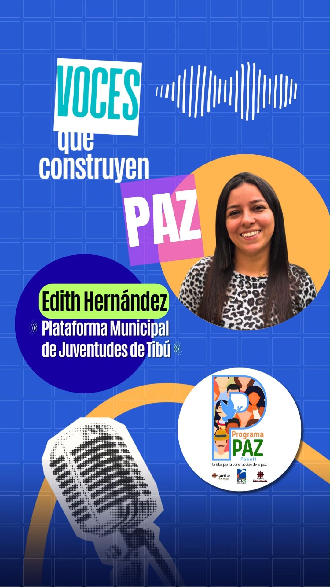 🎙️ ¡Te compartimos el segundo episodio de "Voces que construyen paz: historias locales que transforman a Colombia"!
Plataforma Municipal de Juventudes de Tibú: cuando los jóvenes deciden ser el presente y el futuro de la paz.
Edith Hernández nos cuenta cómo esta organización juvenil reúne colectivos, forma líderes e incide en políticas públicas para construir paz desde adentro y desde abajo.
✨📻 También puedes escucharlo en: https://open.spotify.com/episode/7BNvFBdCovBktseyKgZ94Y?si=stX7-q0zRxe2LAMmdd9lVA
El Programa Paz - Fase II es acompañado por FICONPAZ, con el apoyo de Cáritas Noruega.
#ProgramaPazFase2
#ProgramaPazFase2FICONPAZ
#Unidosporlaconstruccióndelapaz
@caritas_norge