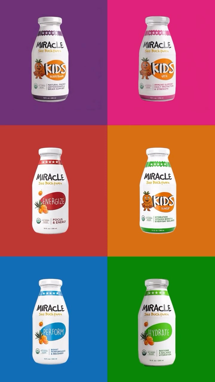6 Miracles. 6 moods.
Which one are you today? 👀✨
Hydrate 💚
Energize ❤️
Perform 💙
Berry Boom 💜
Vita 💖
Funsip 🧡
✍️ Write it in the comments & mark the color heart of your choice 💚❤️💙💜💖🧡
-
-
-
#PickYourMiracle #MiracleGame #HealthyHabits #FeelTheMiracle #seabuckthorn