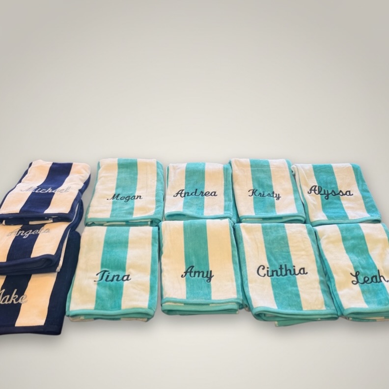 Cabana Cabana Cabana #poolparty #poolpartyideas #customembroidery #personalized #riverfrontdesigncreations