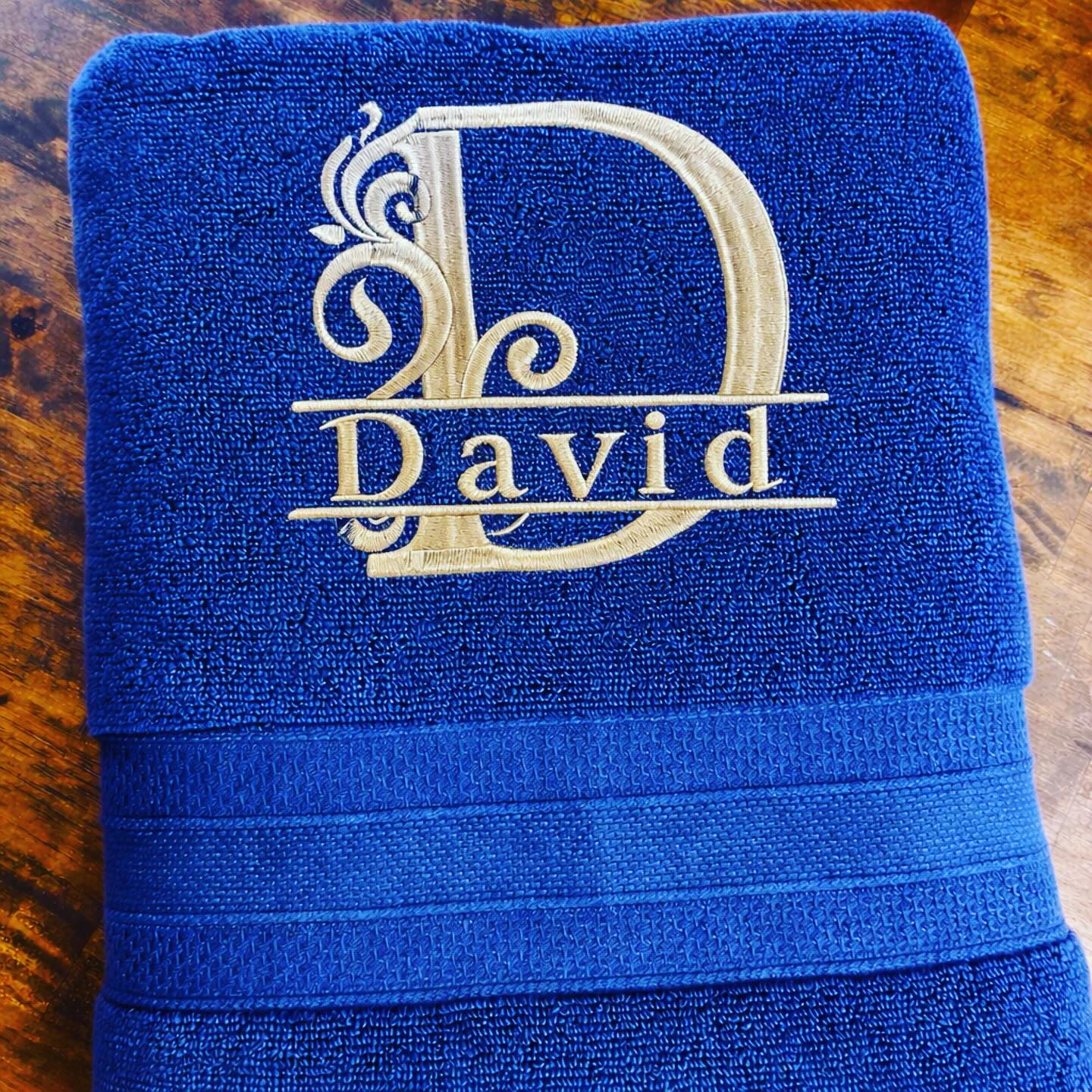 This popular monogram is back! It's currently available at my #Etsy shop. Great gift idea! DM me for details 😍 #giftofembroidery #embroideredtowels #shoplocal #giftideas