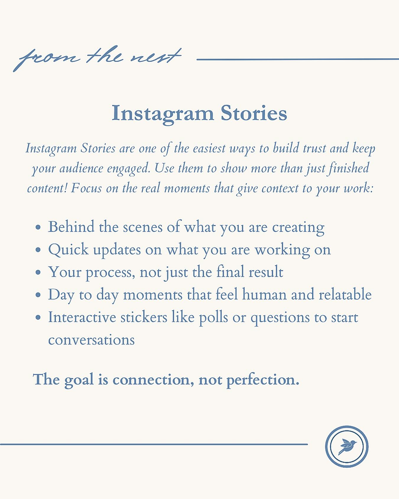 tips from the nest: the power of stories ✨🍃 #bluebirdfam #tipsfromthenest