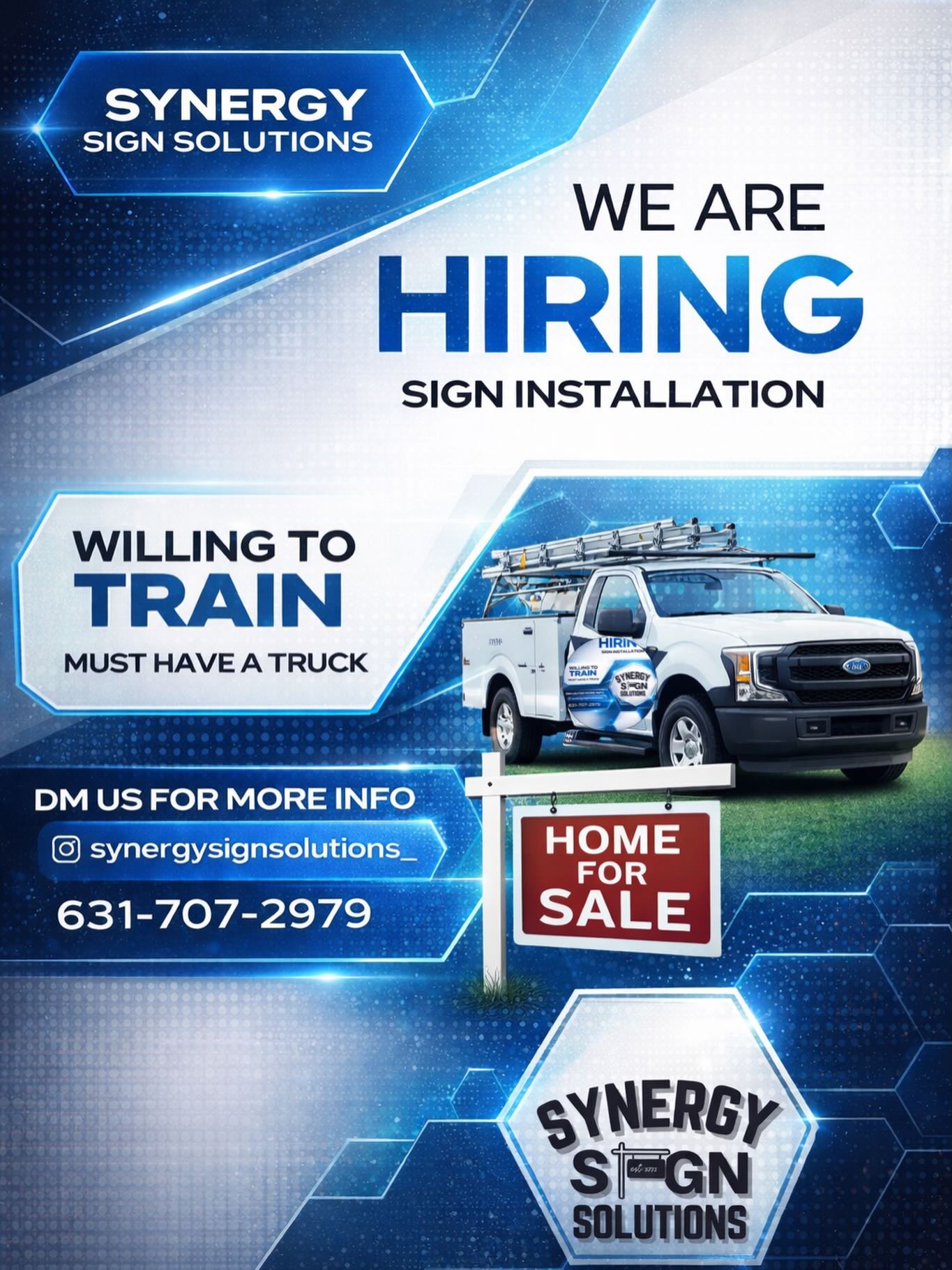 🚧 We’re Hiring! 🚧
Our sign installation team is growing and we’re looking for reliable, hardworking people to join us!
If you’re hands-on, detail-oriented, and not afraid of a little height, this could be a great fit. Experience is a plus, but we’re willing to train the right person.
📍 Competitive pay
📍 Steady work
📍 Will train you
🚨MUST HAVE A TRUCK🚨
Ready to get started? Send us a message to apply!
#NowHiring #Hiring #ConstructionJobs #SignInstallation #JoinOurTeam TradeJobs WorkWithUs