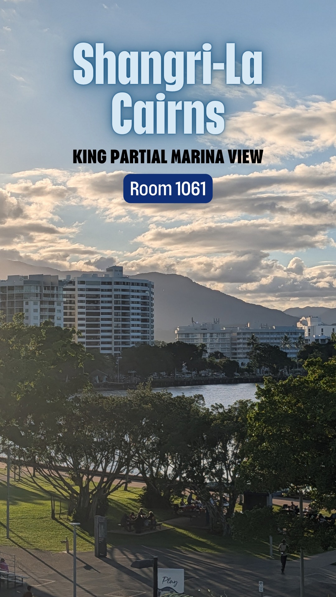 We stayed in a Partial Marina View King Room at Shangri-La The Marina Cairns and it was a great home base for exploring Cairns.
The room was spacious and comfortable, with views over the marina and easy access to everything along the waterfront. The location really stands out. You are just steps from restaurants, the Esplanade, and the departure point for Great Barrier Reef tours.
If you are heading out to the reef, this is about as convenient as it gets.