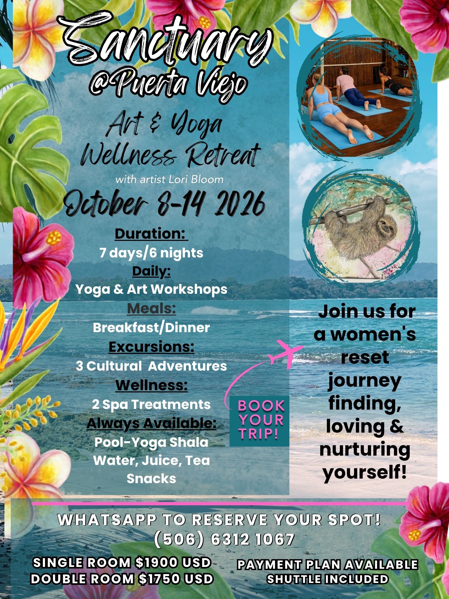 I am hosting a WOMENS RETREAT in Costa Rica! I fell in LOVE with @sanctuarypuertoviejo and they are honoring me by letting me host 2 retreats! Yea!!
The first one is October 8-14, 2026. (Celebrate my birthday with me! lol) The second is February 13-19, 2027! (Celebrate loving yourself on Valentine's Day with me! lol)More information to come on that one!
Come be a part of the experience!
Come early and leave later! It is THAT amazing there! DM me or contact me for more information!! xoxoxo
Hope to see you! There are only 12 spaces open! :)
@sanctuarypuertoviejo @bloomingcolorsart @costarica @womensretreatcostarica @travelabroad @livingthedream
❤️