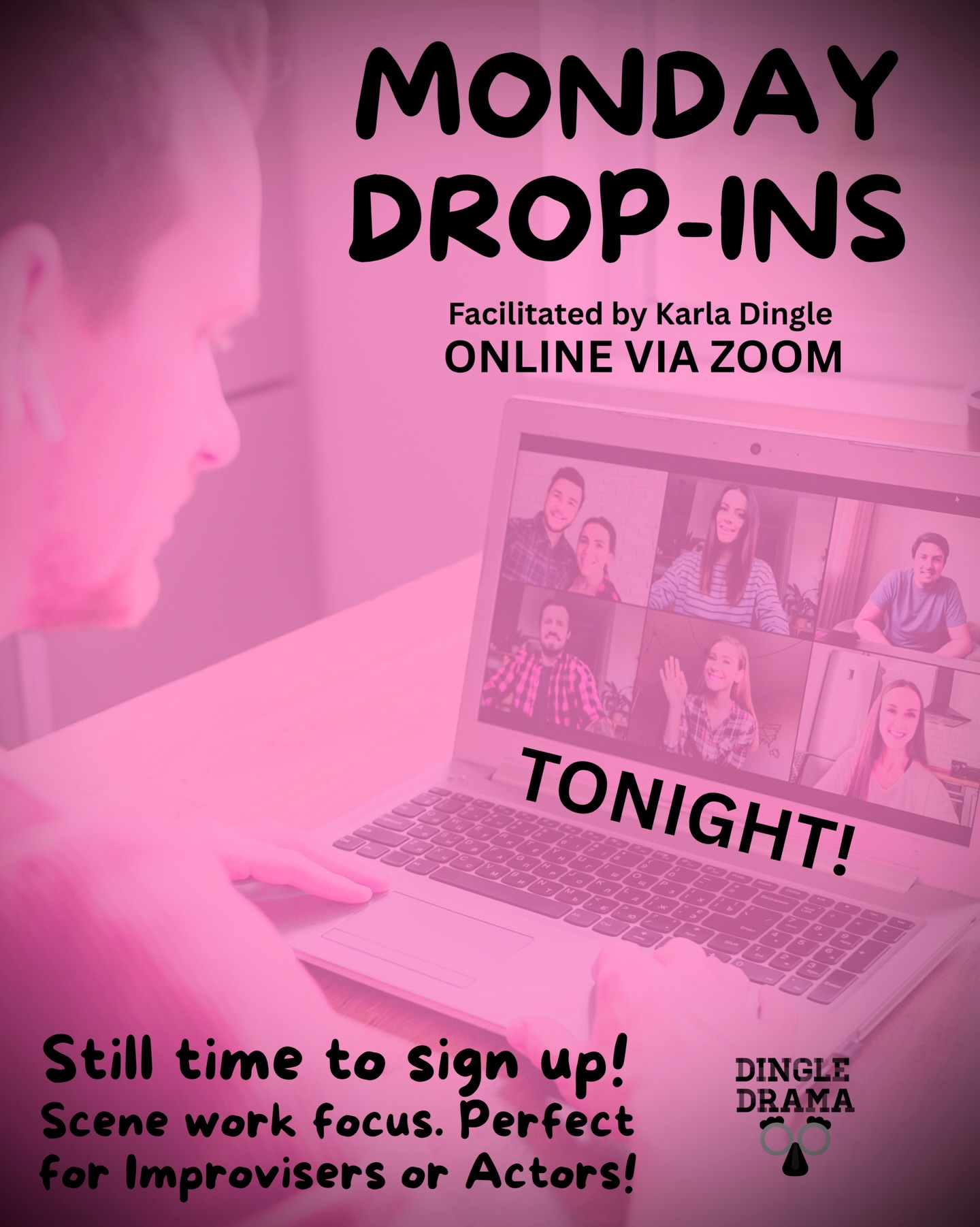 🎭 It’s Monday. Time for a Drop-In.
Scene work focused sessions for actors & improvisers looking to practice, explore, and sharpen their skills.
Sign up for one or come to them all!
Facilitated by Karla Dingle
🔗 https://site.corsizio.com/portal/67dbabd700cd6ddccee6337c
#DingleDrama #CharlotteImprov #actortraining