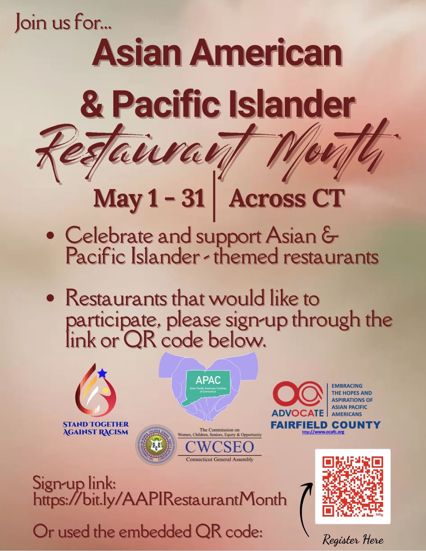 Celebrating the flavors, culture, and stories behind every dish 🍜✨
Join us for AAPI Restaurant Week and support amazing Asian American & Pacific Islander-owned businesses.
Link in Bio for Registration..
#AAPIHeritageMonth #AAPIRestaurantWeek #SupportLocal #FoodieLife #TasteTheCulture