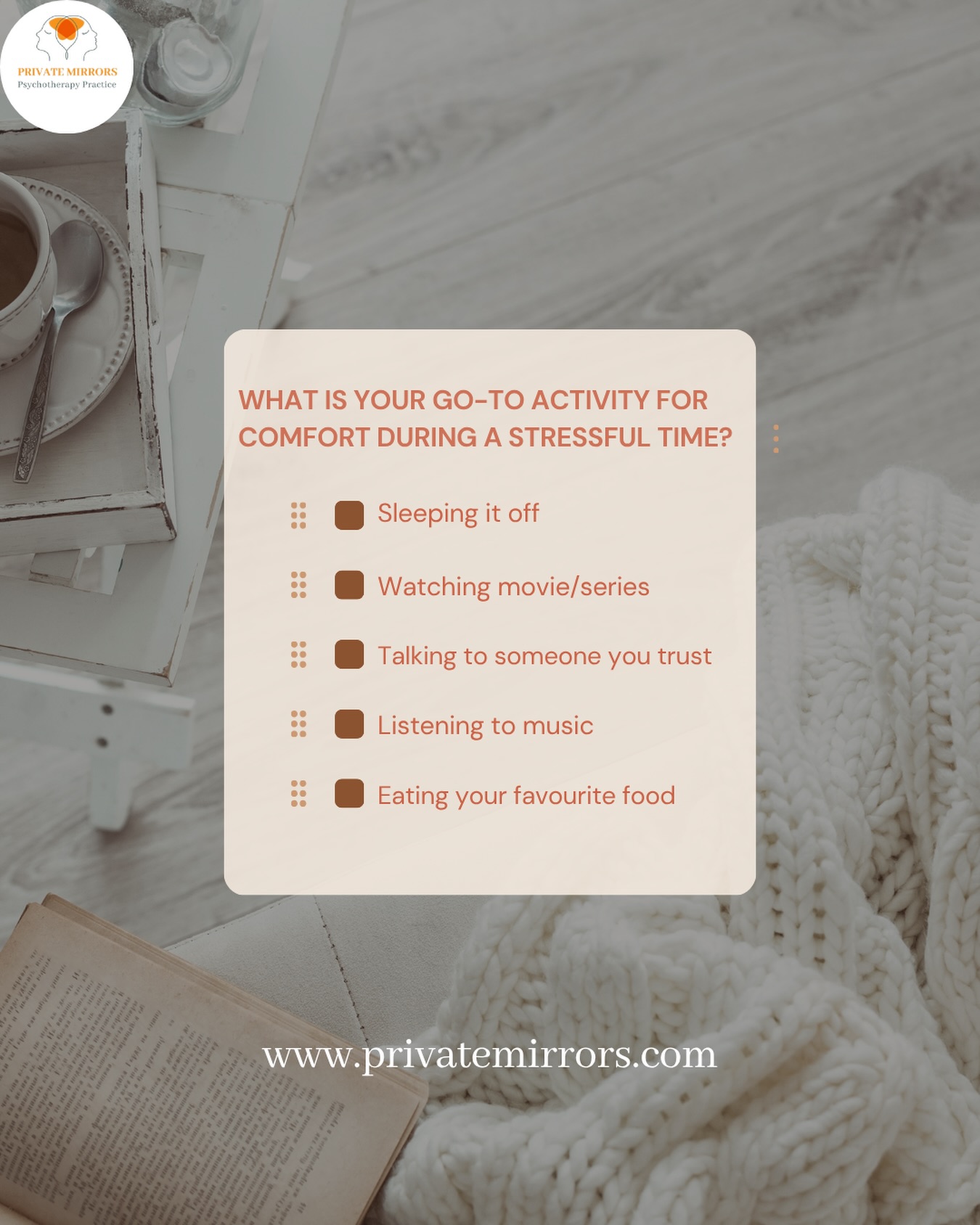 Everyone has a way they cope when things feel overwhelming… some help, some just distract.
The real question is—what actually helps you feel better, not just in the moment, but afterwards too?
Which one do you find yourself going back to the most?
Or do you have something else that works better for you?
Share with us in the comments 👇
#privatemirrors