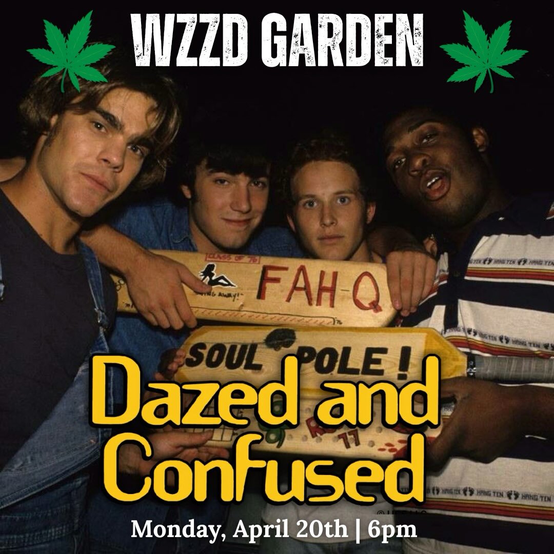 Alright, alright, alright… our April BZZR Garden is actually a WZZD Garden!
We will not be distributing anything and the event open to all: Happy 4/20!
🎟️ Your membership is your ticket! UBC Film Society memberships are $5 and give you access to all our screenings and events. They can be purchased in person at any of our screenings or online through Bounce (link in bio).
🍿We will be selling concessions! Freshly made popcorn, drinks, and candy will be available at the theatre. Both cash and card will be accepted.
📍 The Norm Theatre is located in the UBC Life Building (6138 Student Union Blvd). Check out our story highlights for directions on how to get to the theatre.