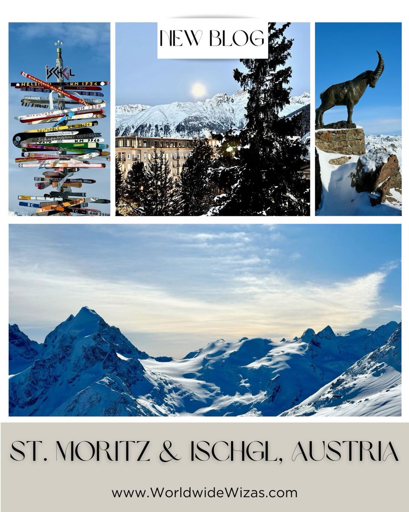 One month in St. Moritz, Switzerland and Ischgl, Austria, come ski the mountains, taste the local food and enjoy the apres ski! Read the blog! www. WorldwideWizas.com #skithealps #ischgl #stmoritz #travelbloggers #retireandtravel