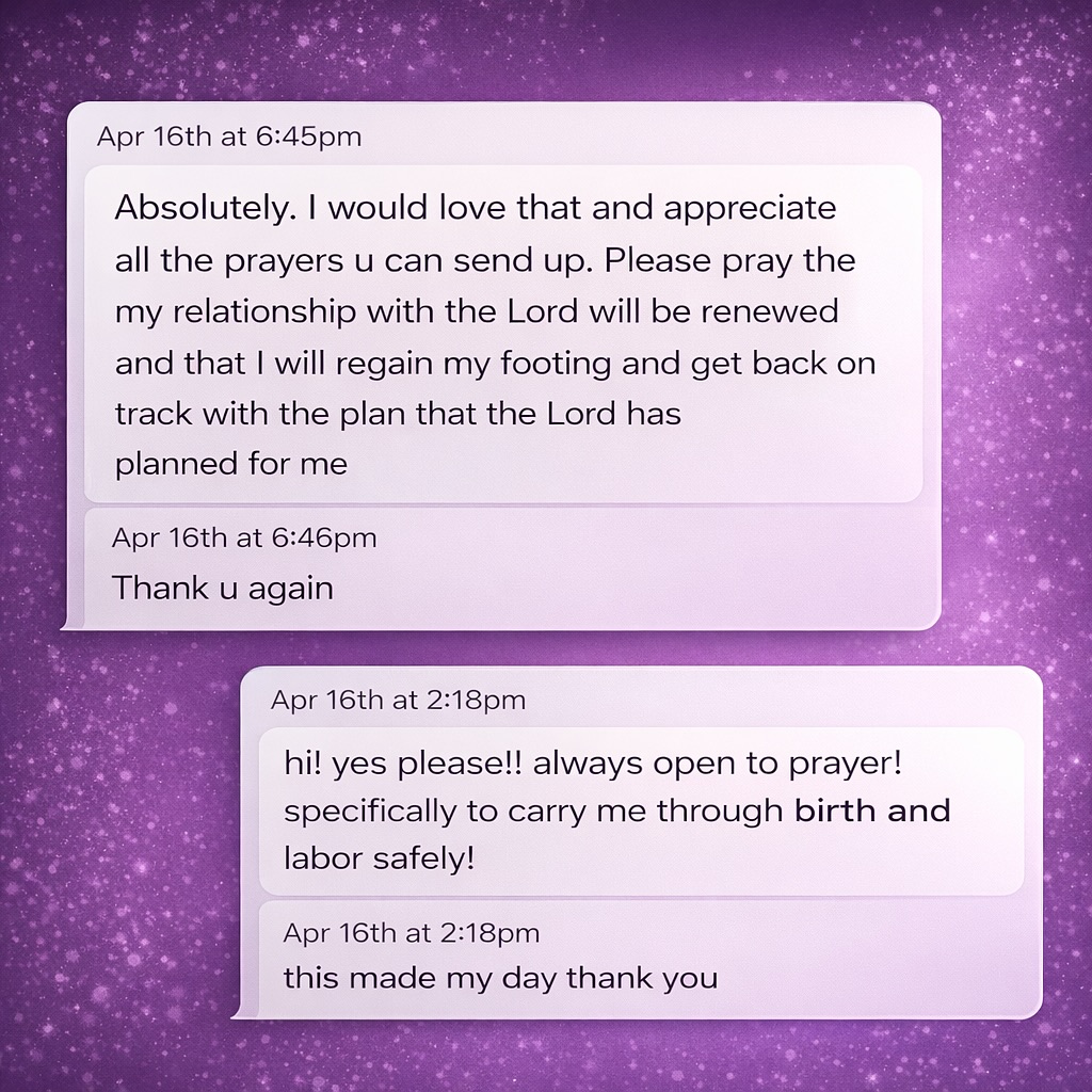 Yesterday we sent a bulk message to local sex workers through our digital outreach, LifeLine:
“Hey there! I’m with a local women’s group, and we want you to know you are cared for and loved! Can I pray for you today?”
We reached 164 women!! 🌸
And this image shows just two of the replies!
Every day we have the opportunity to “make someone’s day.” 💜
Our team was on fire yesterday praying for, sending resources to, and conversating with women who often have pimps standing nearby.
One simple message has the power to improve someone’s worst day. And that’s what it’s all about!
#lifeline #digitaloutreach #jesuslovessexworkers