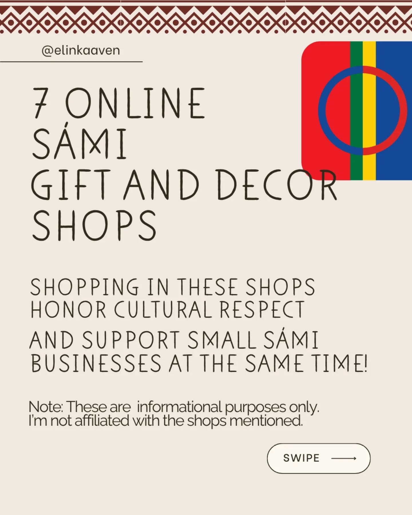 Another "ad" meant for informational purposes.☀️
I am not affiliated nor sponsored by any of the shops, and I don't know much more about these shops than that they exist and that I shop in them myself. 🤩
You can contact the store directly to get answers to specific questions about shipping and all of that. 📨
These shops are specifically for home decors, and this list does not include all shops. I know about more shops on the Norwegian side, than the rest of Sápmi.
Let me know if you want more tips for jewelry or accessories! I already have recommendations for books and clothing shops on my account.
Ollu giitu! Oaindaleapmái! 😍
#sápmi #souvenirs