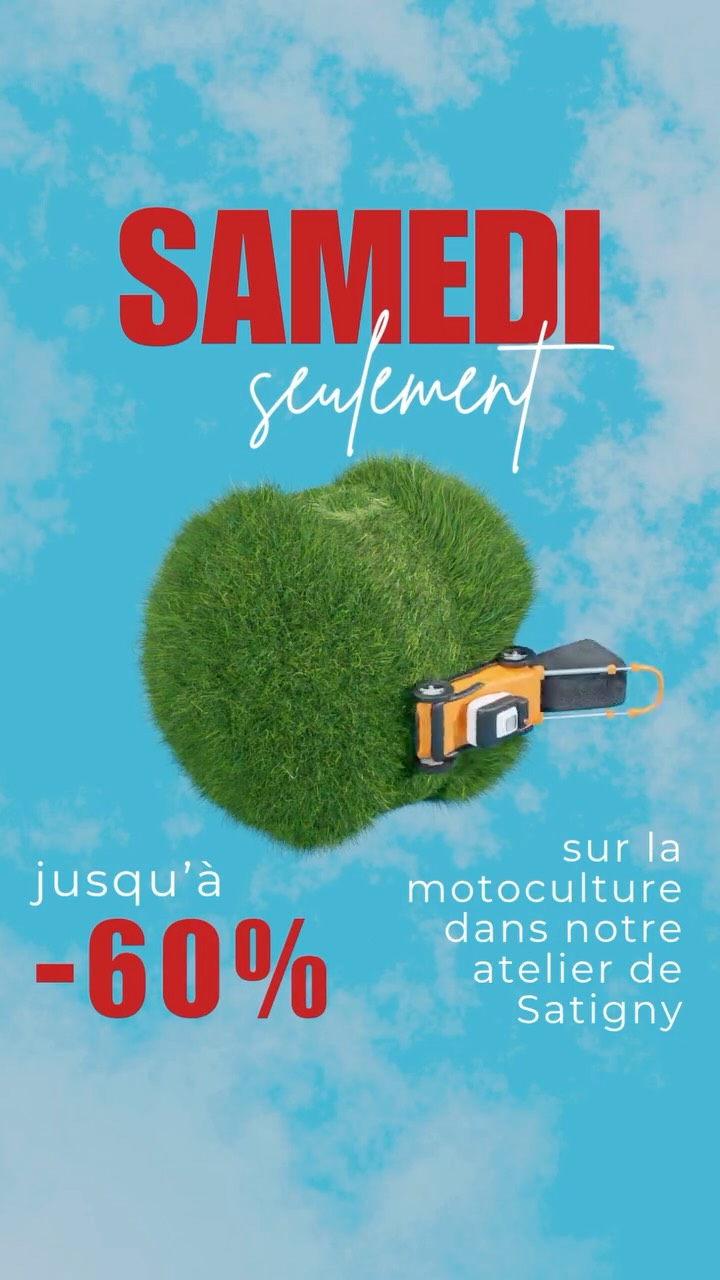 🌸 Samedi, ça sent le printemps à Satigny !
À l’occasion de la Fête du Printemps, notre atelier vous ouvre ses portes avec des promos jusqu’à -60% 🔧
C’est le moment parfait pour équiper, réparer ou anticiper la saison 🌱
Promotions valables samedi seulement !
📍 Rendez-vous à l’atelier de Satigny — on vous attend !