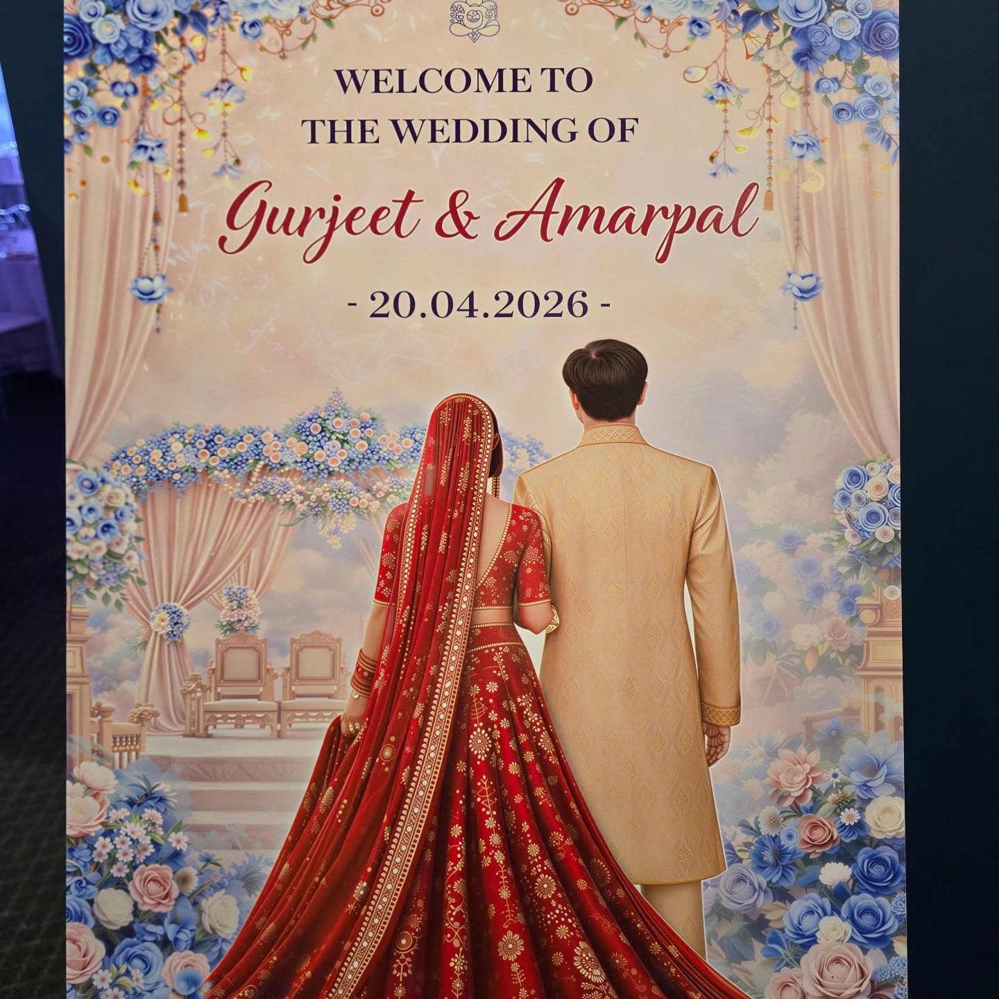 Our Vintage Booth is all set to welcome 400 guests celebrating Gurjeet & Amarpal's wedding reception at Prestige Suite! They've picked our Gold Sparkle pillowcase backdrop to perfectly complement their personalized template, ready to be printed and placed in the guestbook for heartfelt messages. ✨🎉 #VintageBooth #WeddingReception #GoldSparkle #Guestbook