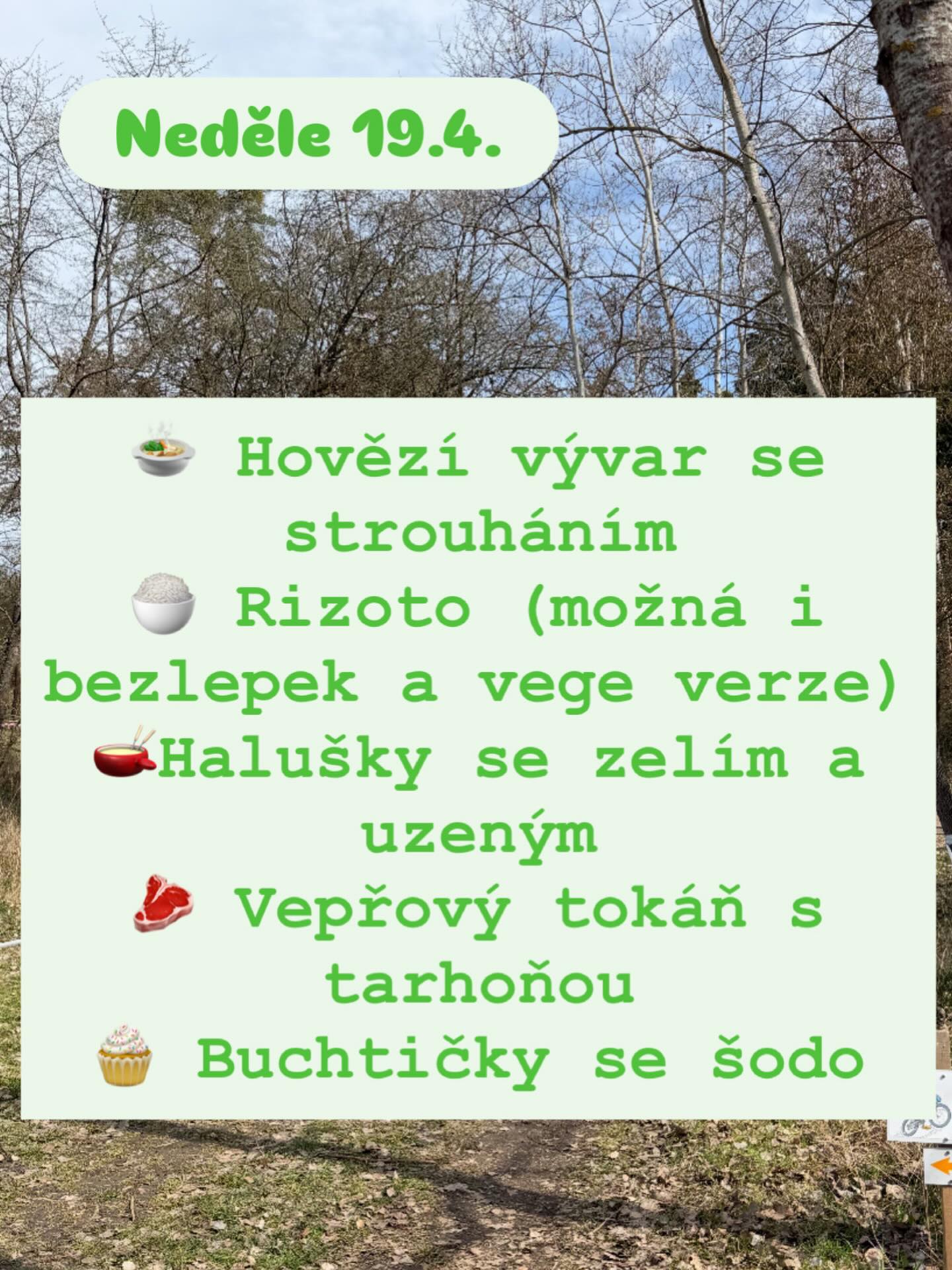 A nedělní menu🍴
🇬🇧
Sunday menu🍴